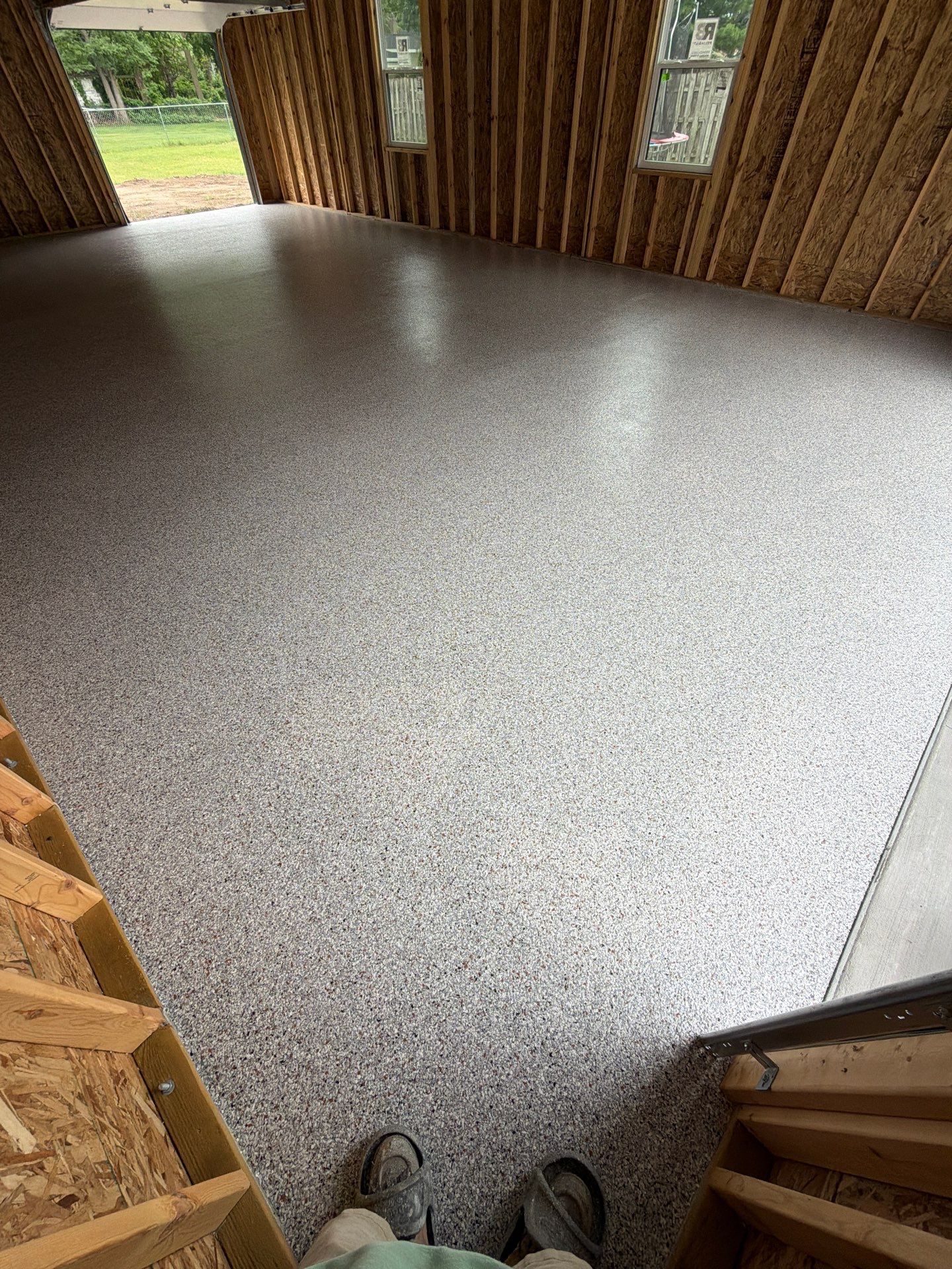 Multi-Color Epoxy Flake Floor Coating for Grandville Garage by Gordon Painting