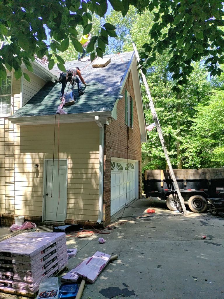Residential Roofing Installation using Owens Corning Chateau Green  by Inspector Roofing and Restoration