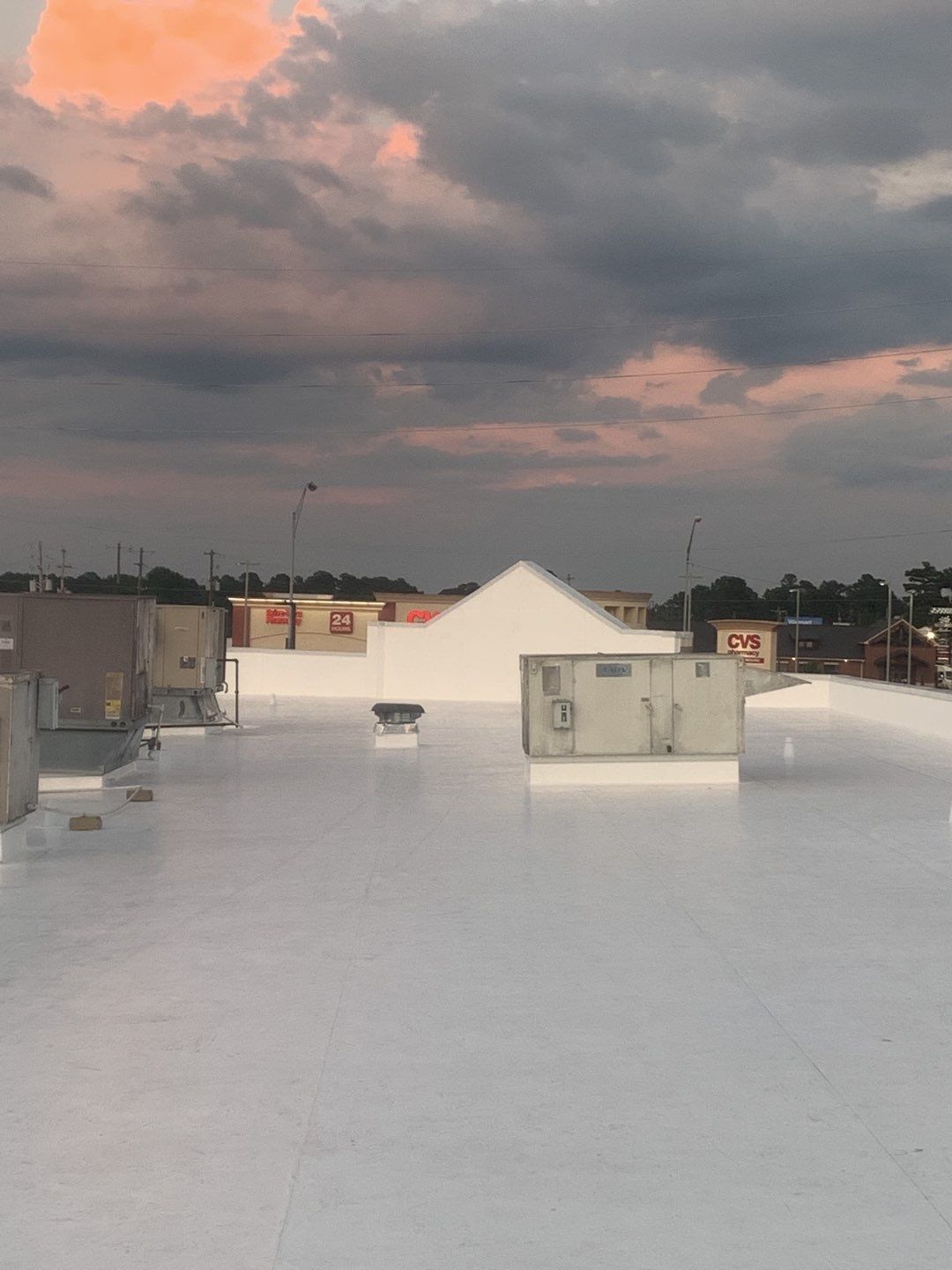 Commercial Roofing Installation using 50 mil PVC by Hostetler Roofing