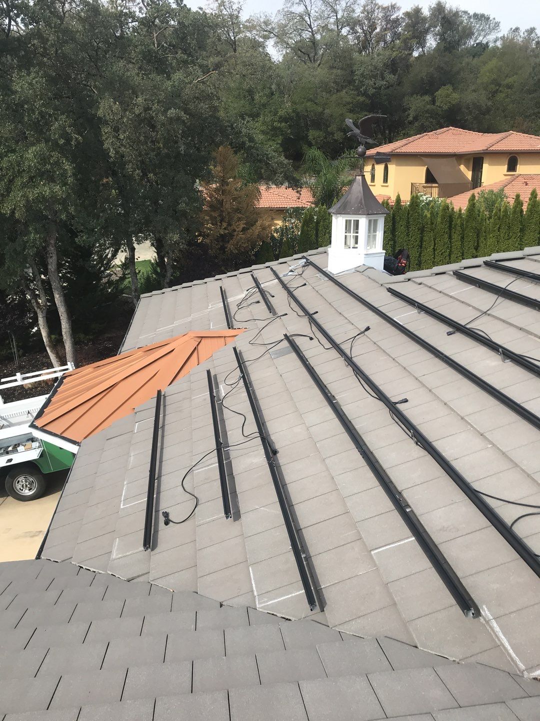 Solar panels power this home by Byers Enterprises 