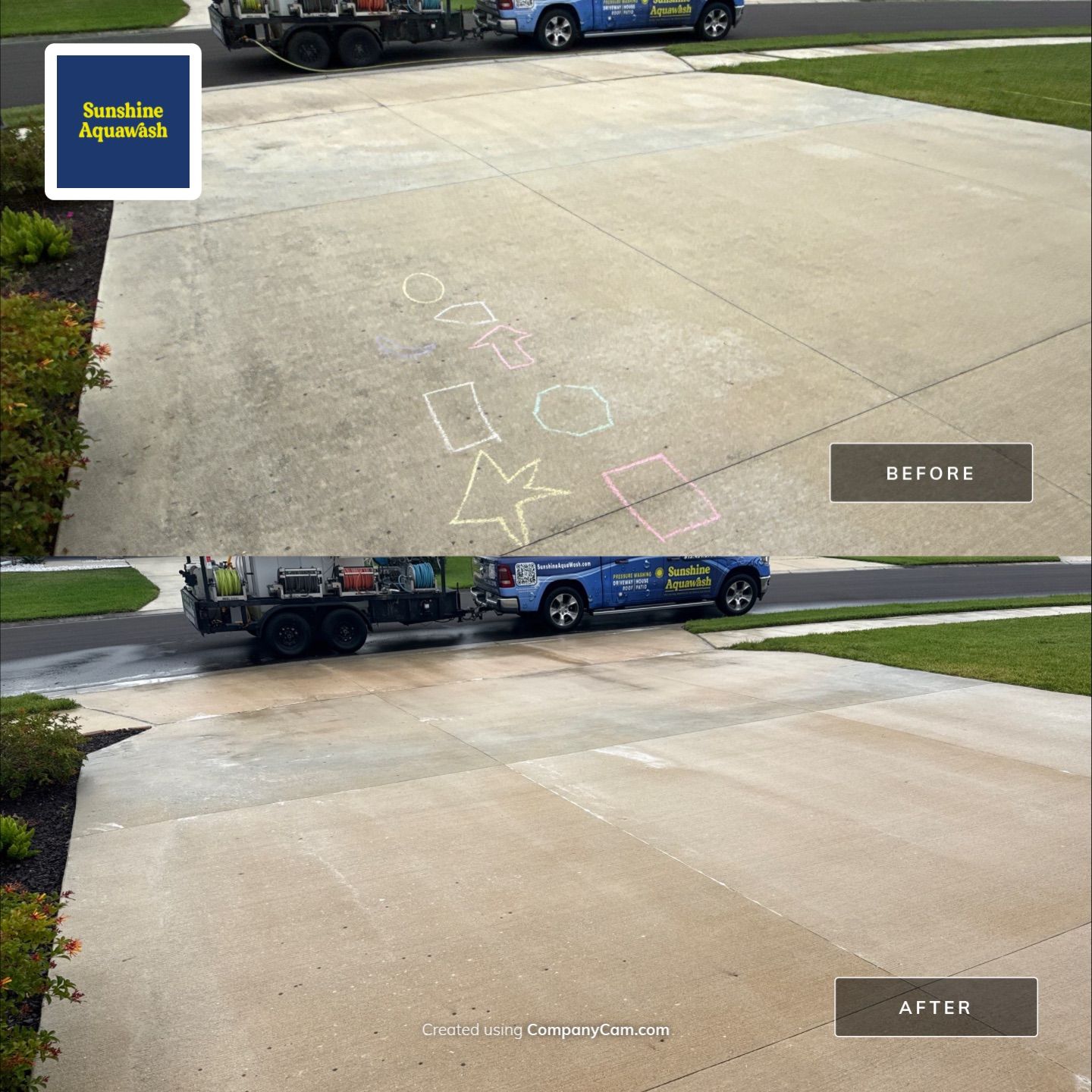 Sidewalk & Driveway Cleaning in Parrish FL by Sunshine AquaWash