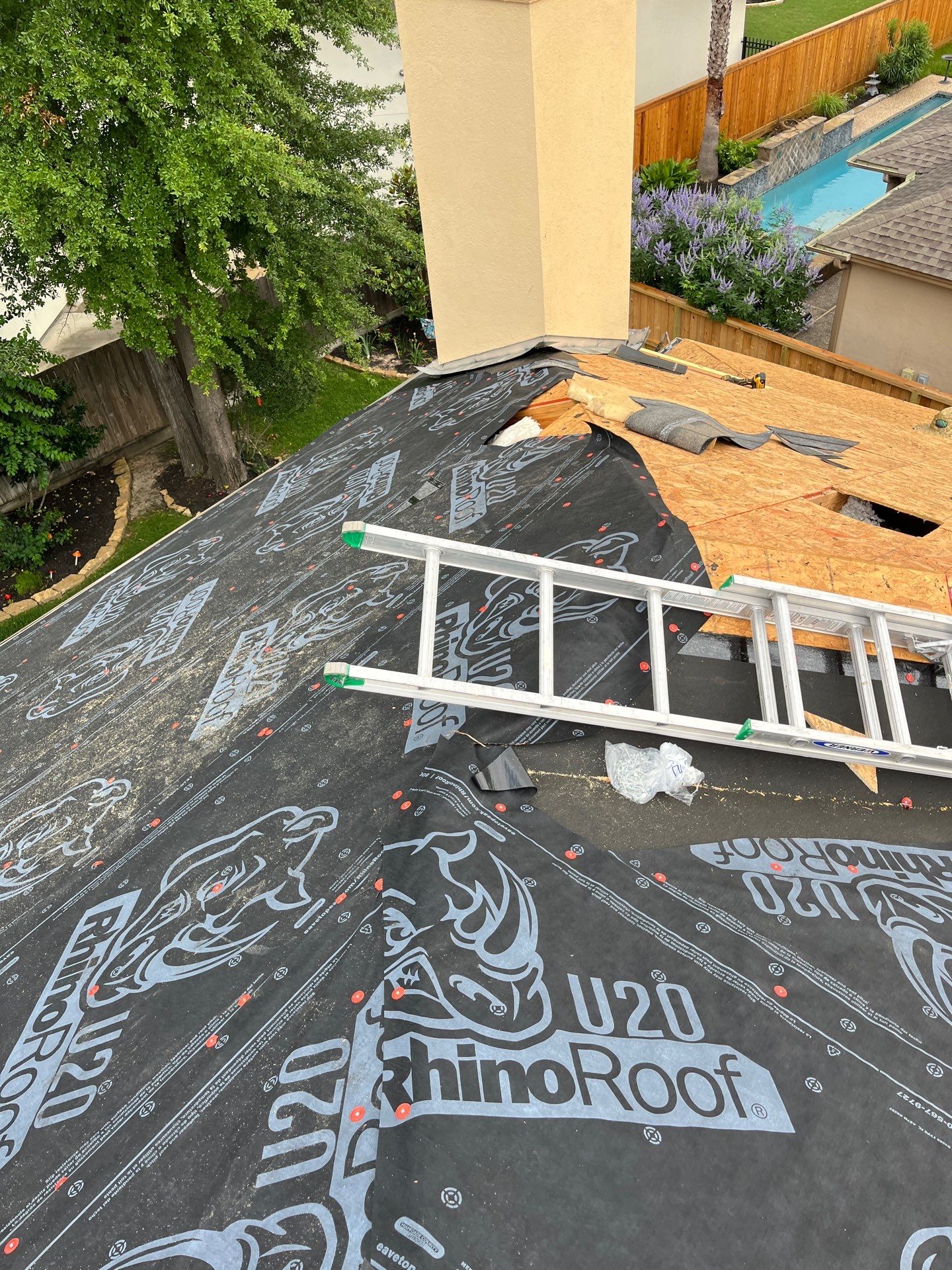 Residential Roofing Installation using Owen's Corning Duration (Lifetime) Shingles by Roof Repair Company