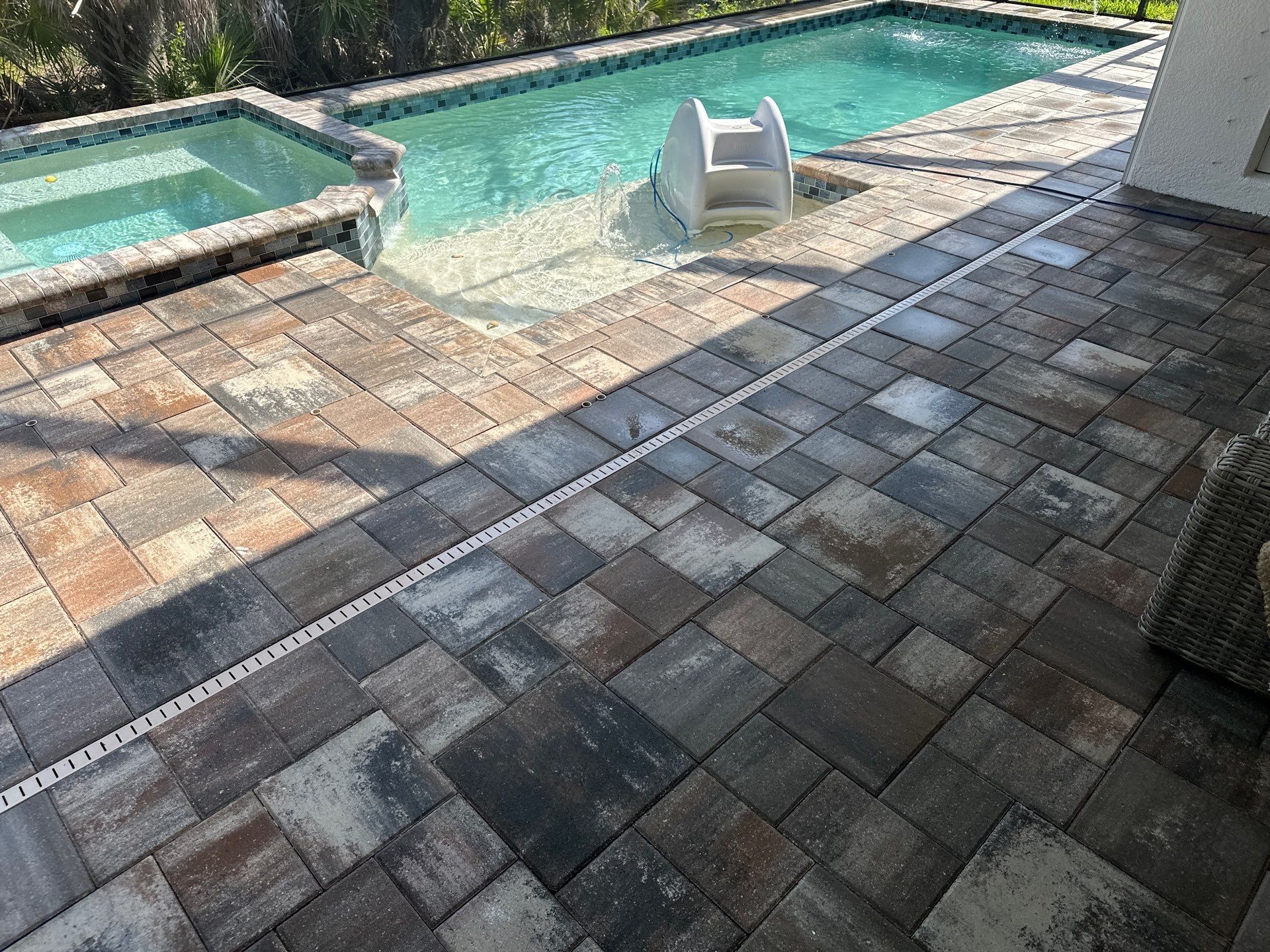 Screen Enclosure & Paver Pool Deck Cleaning in Trevesta Community, Palmetto, FL | Sunshine AquaWash by Sunshine AquaWash