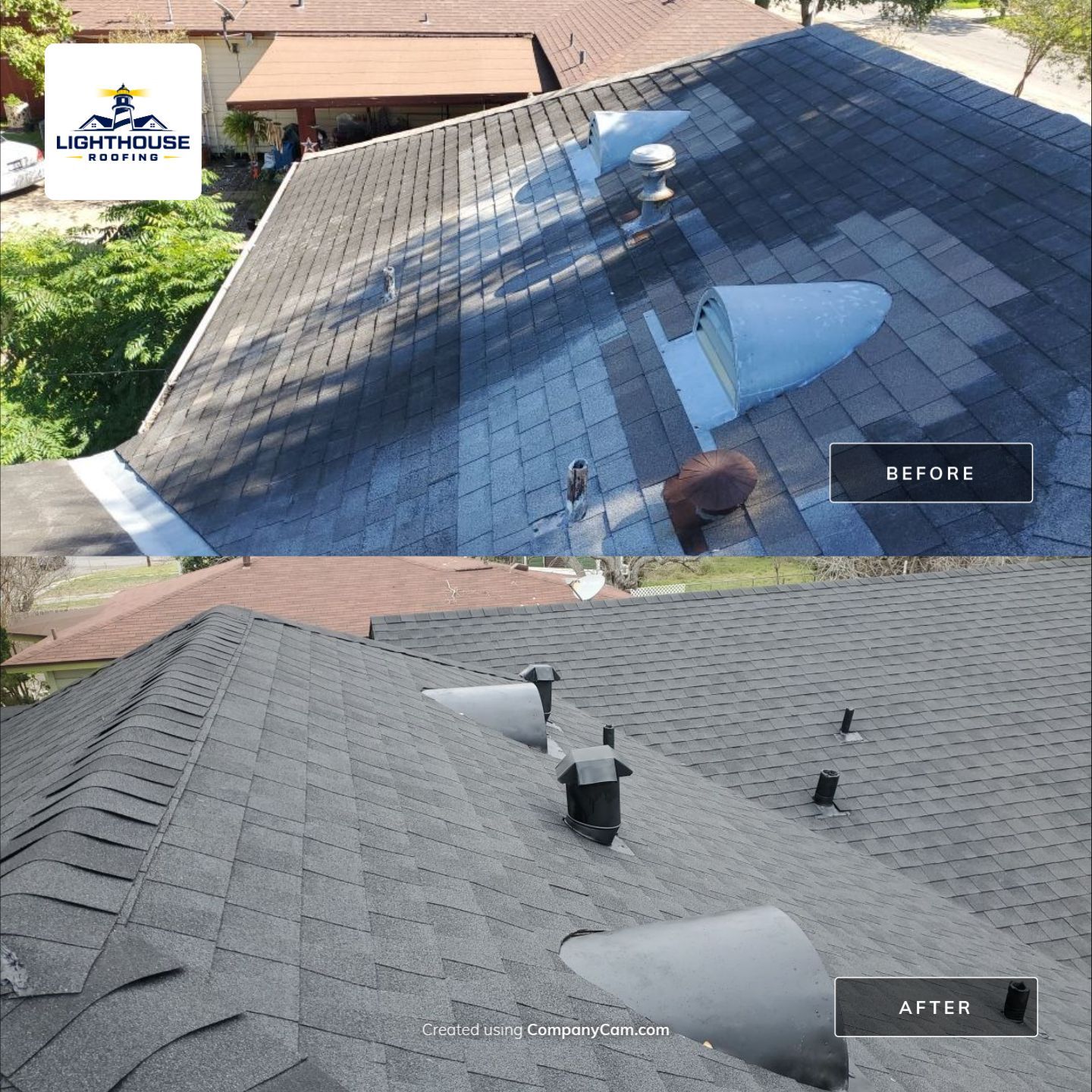 Residential Roofing Installation using GAF Natural Shadow by Lighthouse Roofing