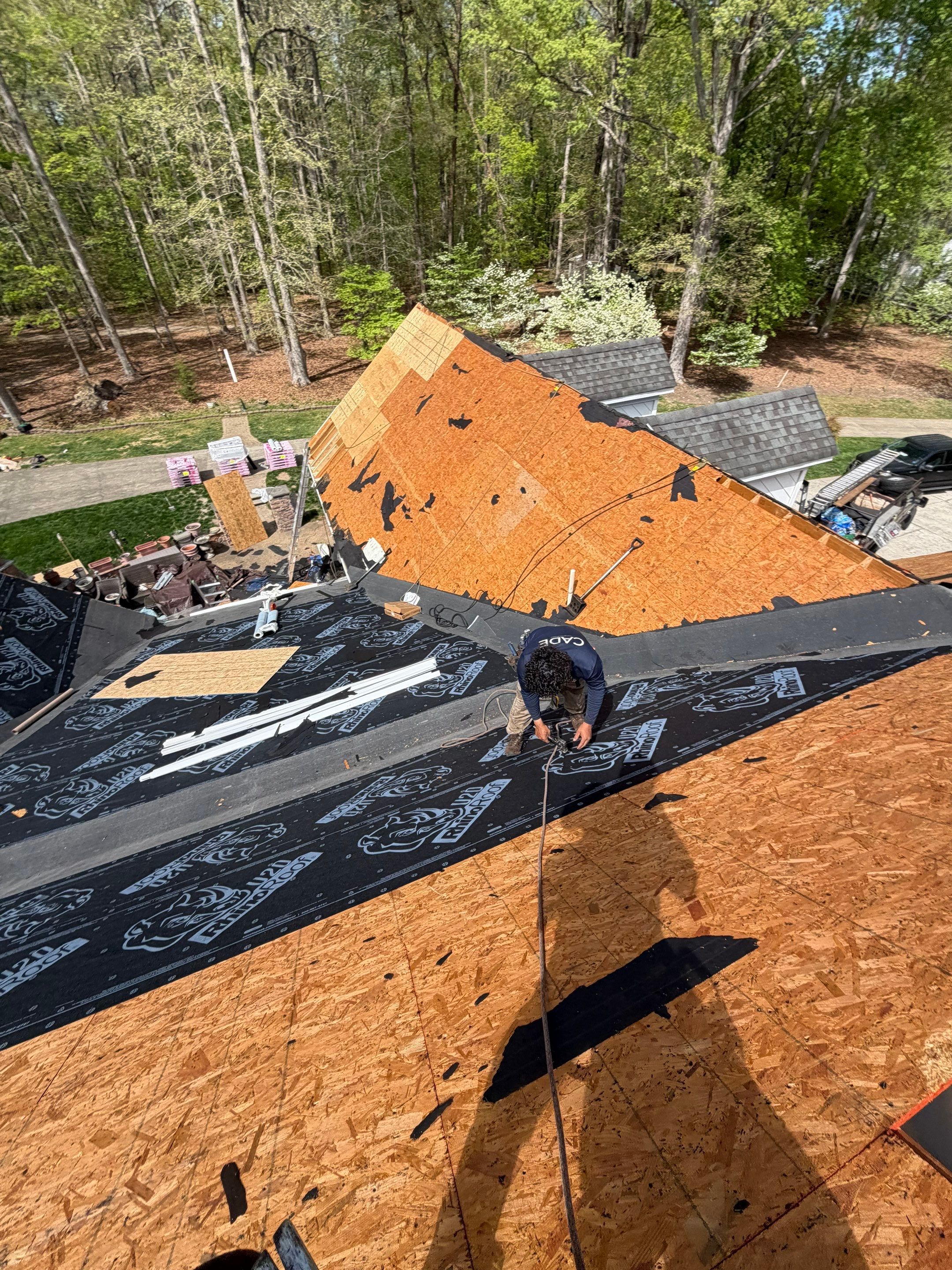 Comprehensive Roof and Gutter Replacement After Tree Damage in Midlothian by Cade Construction