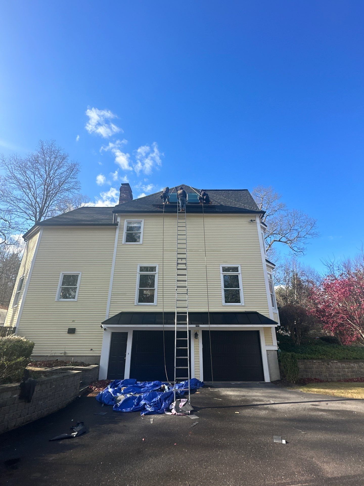 New Roof, Skylights, and Metal Accent Roof Installation in Groton by Mighty Dog Roofing of Greater Middlesex County