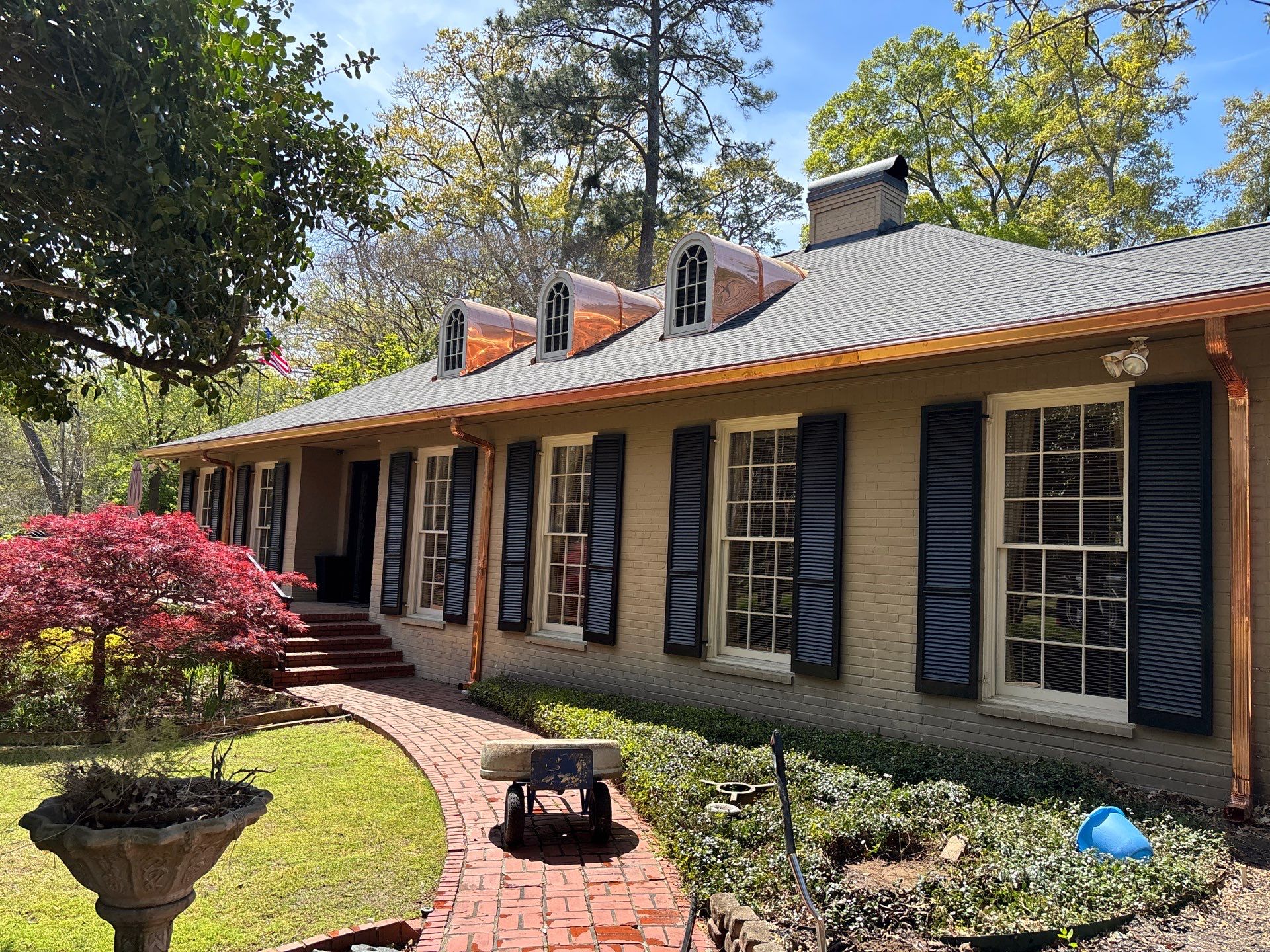 Onyx Black Shingle w/ Copper Upgrades by IAM Roofing LLC