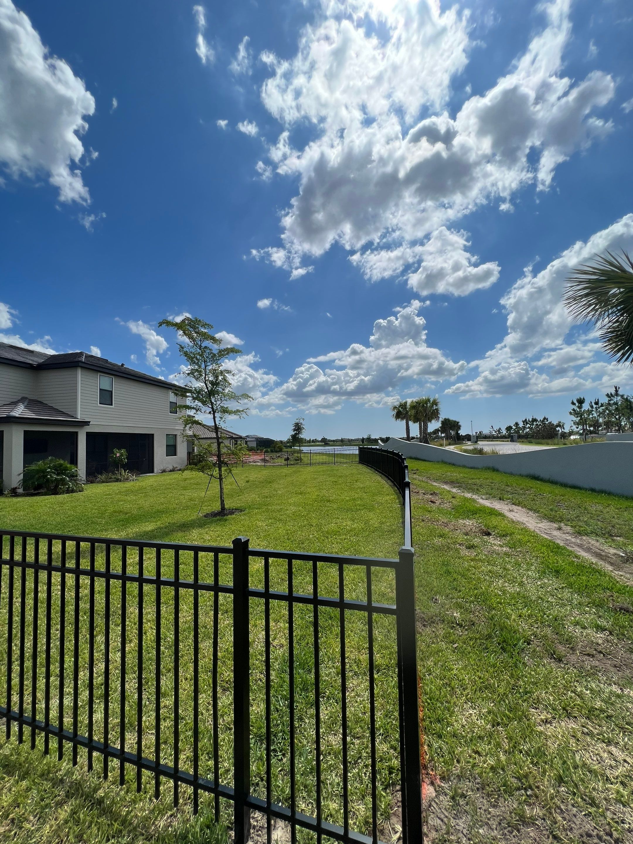 Aluminum Fence Installation using Black 3 Rail Aluminum Fence by Asap fence and gates, LLC