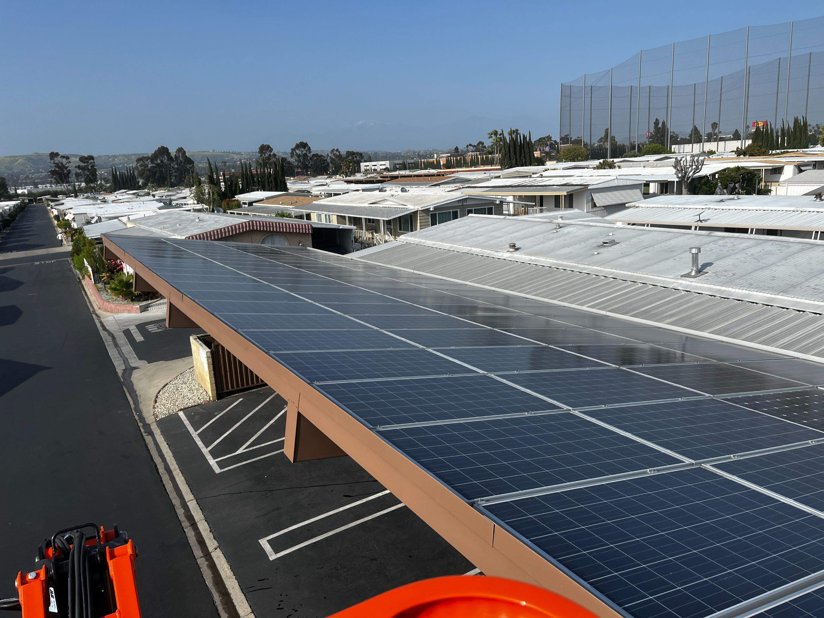 Carport Solar Panel Cleaning in Rowland Heights by Palm Coast Solar Cleaning