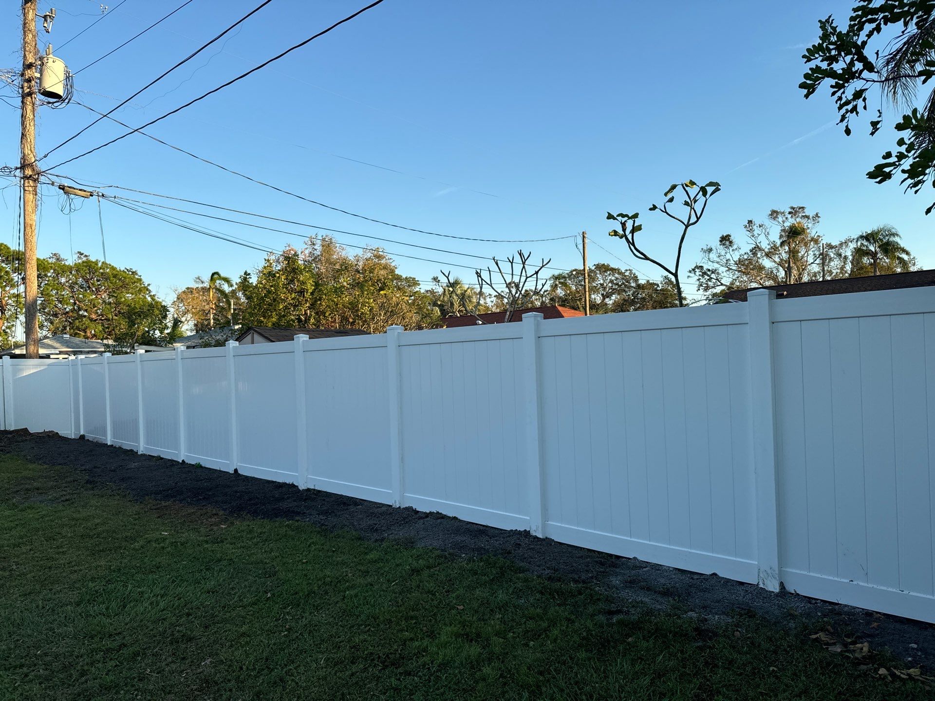 Vinyl Fence Installation using 6Ft White Vinyl Privacy Fence and a 4Ft White Vinyl Picket Fence by Asap fence and gates, LLC