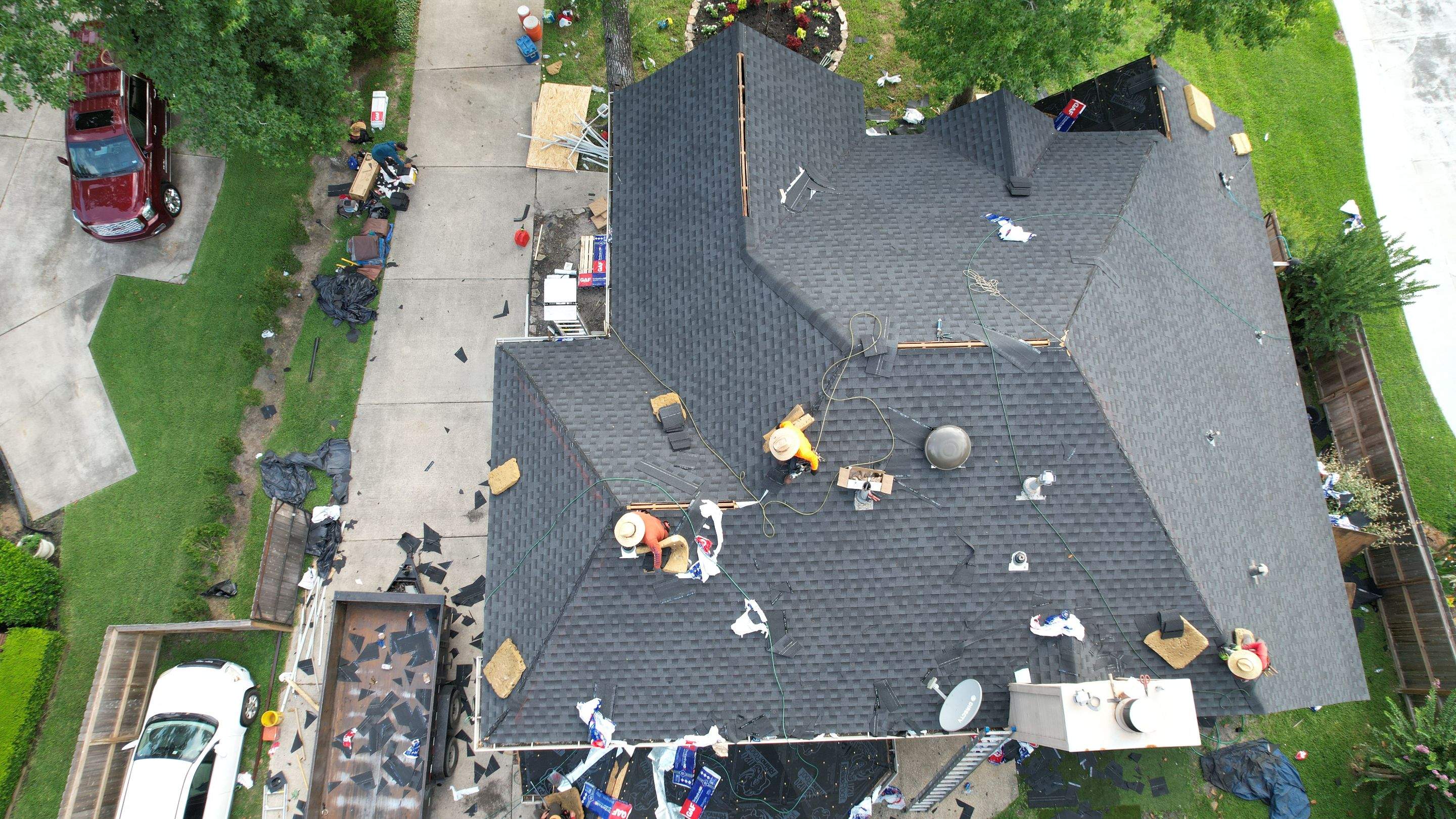 Deep Slate-Blue Shingle Roof Replacement — Conroe, TX by PL Roofing & SB Roofing, LLC.