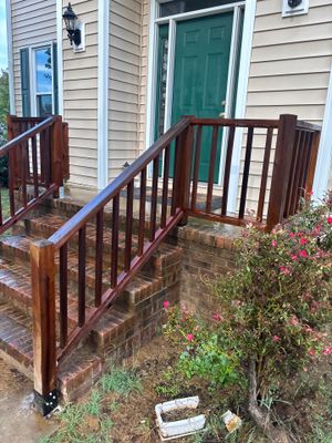 Concrete Walk Way and Wood Deck using Wood and Concrete Sealant