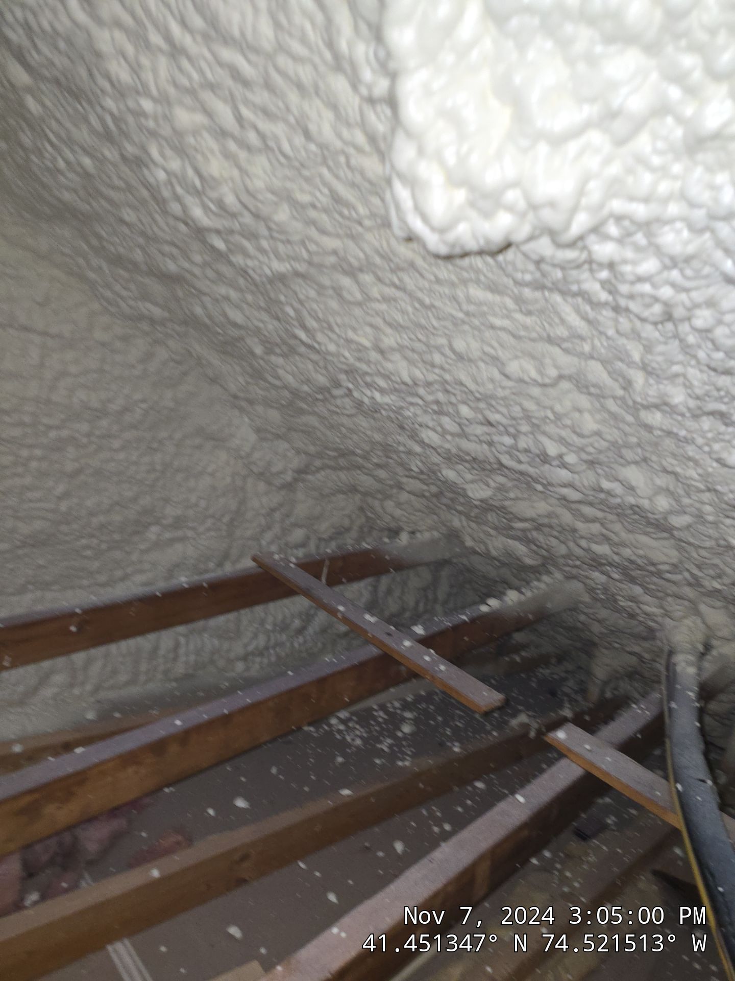 Attic Insulation using open cell spray foam by NYS Foam & Energy