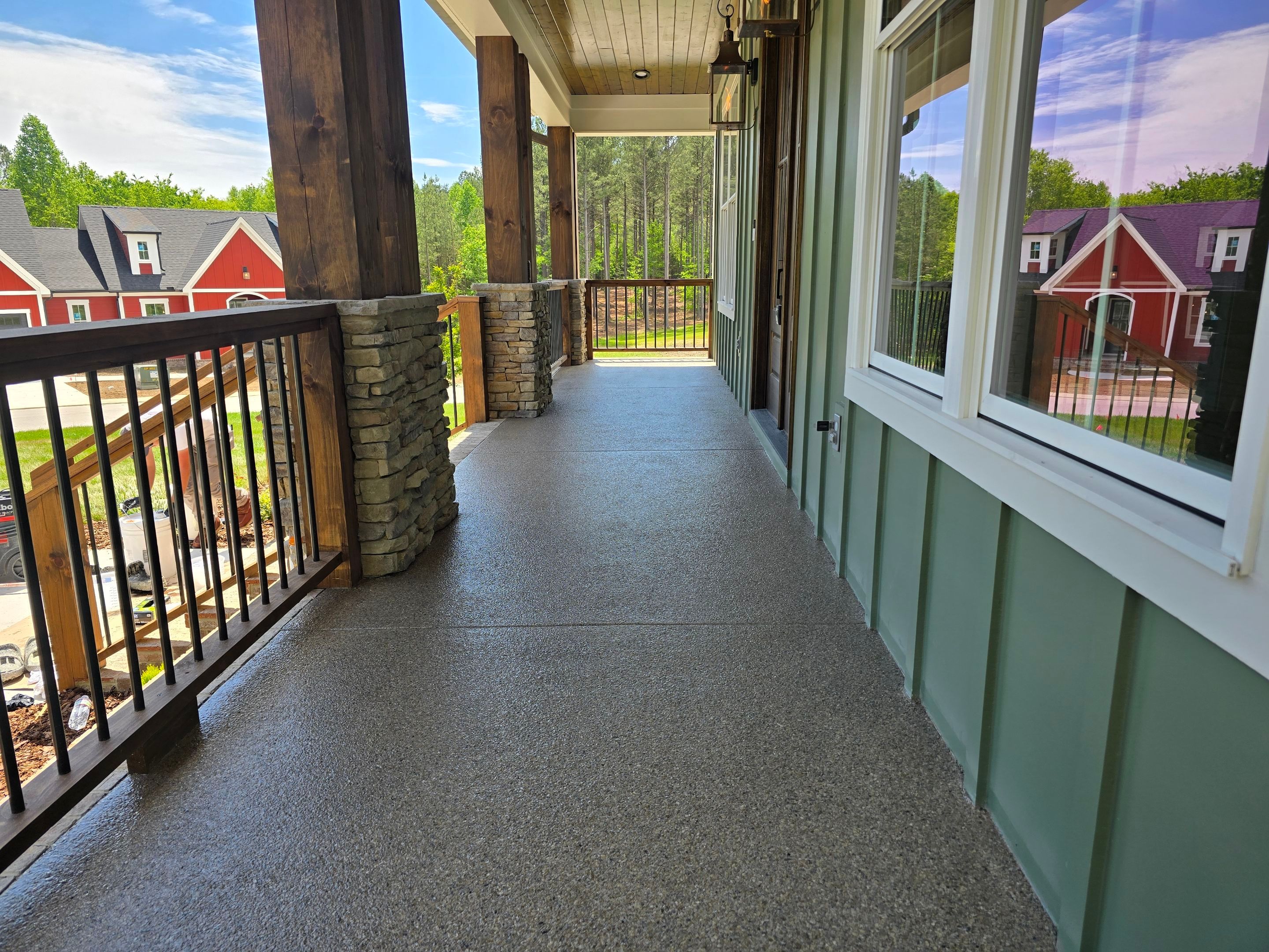 Garage & Porch Upgrade Using Mocha Match & Obsidian  by Elite Floor Solutions