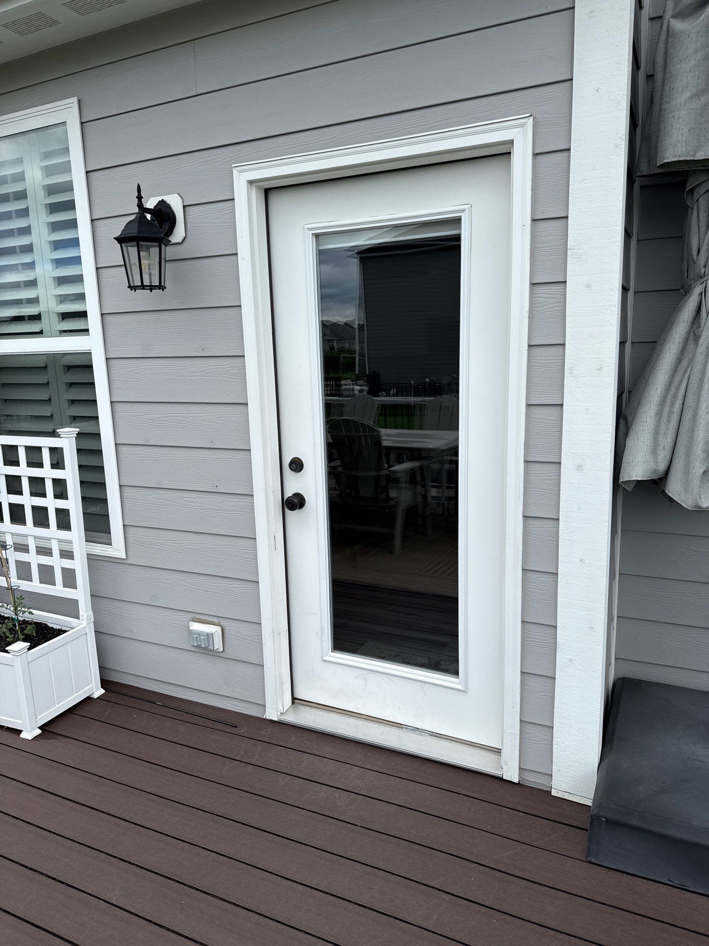 White Entry and Storm Door Installation in Westfield by Merrifield Exteriors, LLC