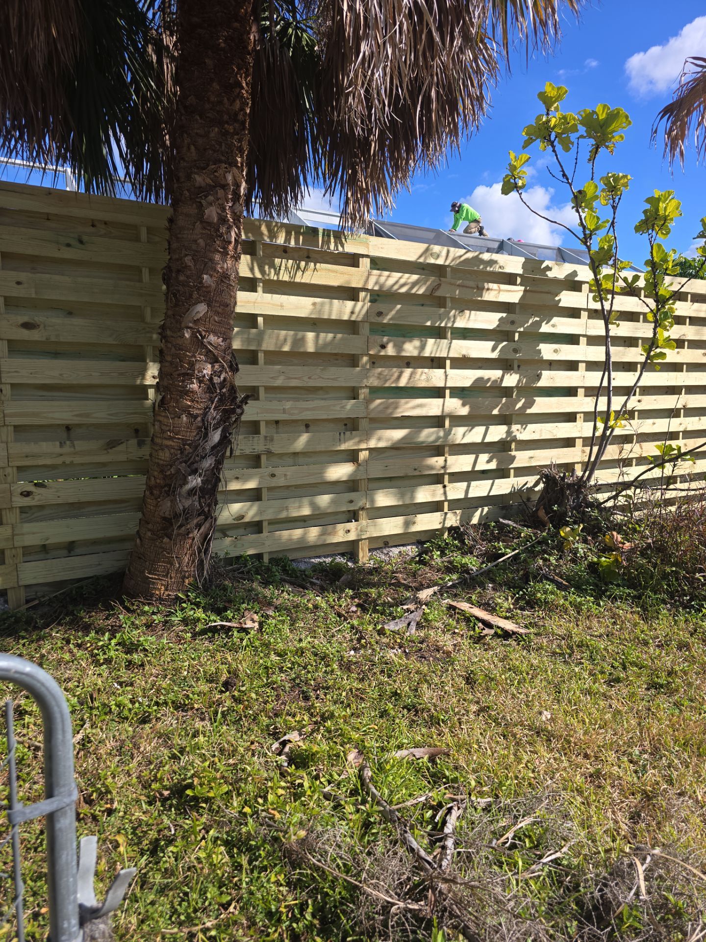 8'H Stained Shadowbox Wood in Nokomis by True Fence LLC