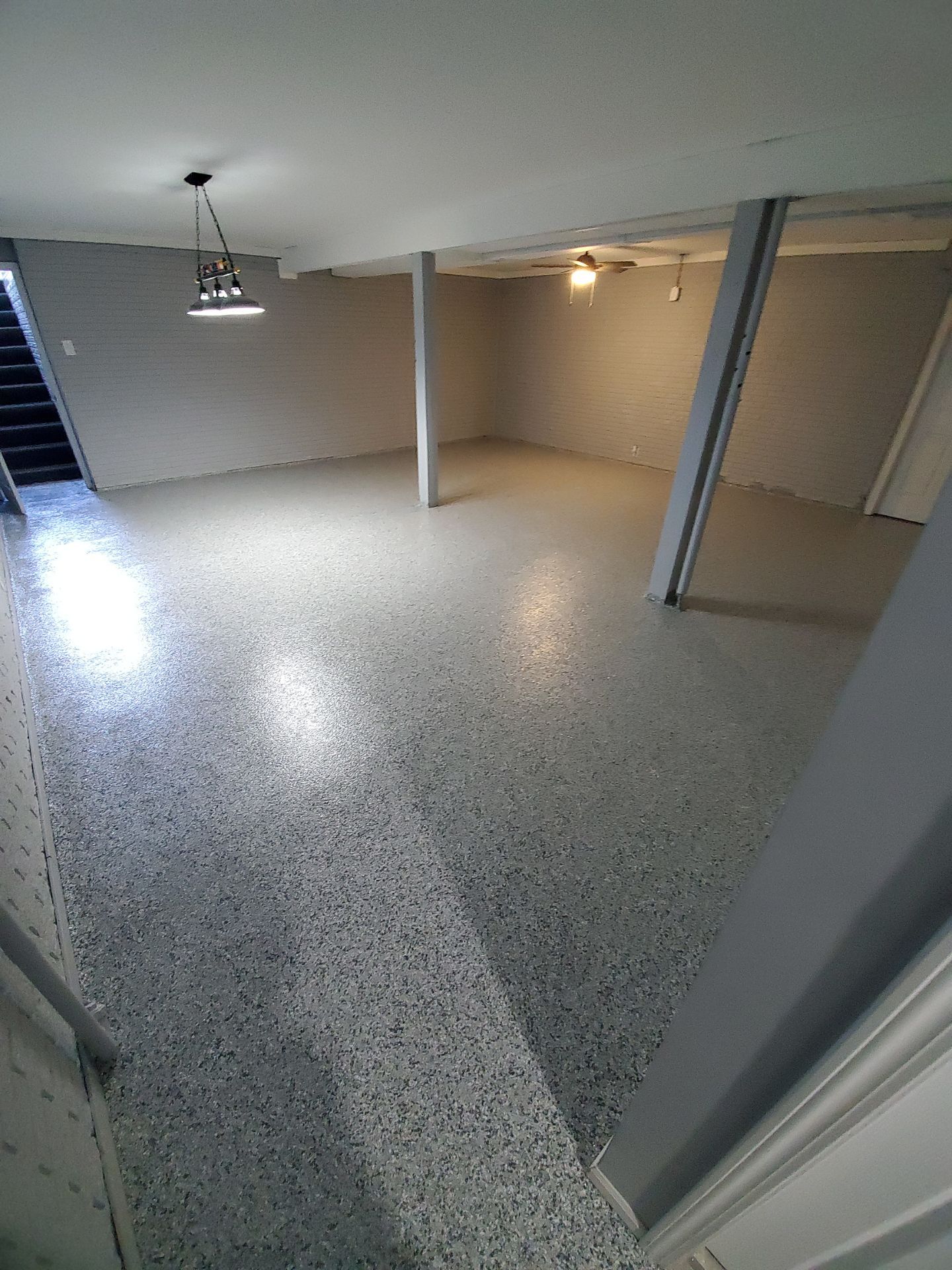 Gravel Flake Basement Floor  by Level 10 Coatings