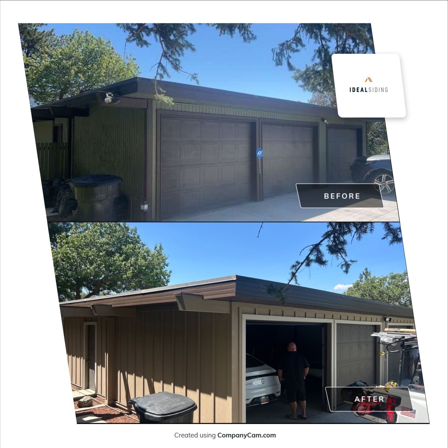 Complete Hardie Colorplus Board and Batten replacement with Custom Soffit Transformation in Sandy by Ideal Siding Utah