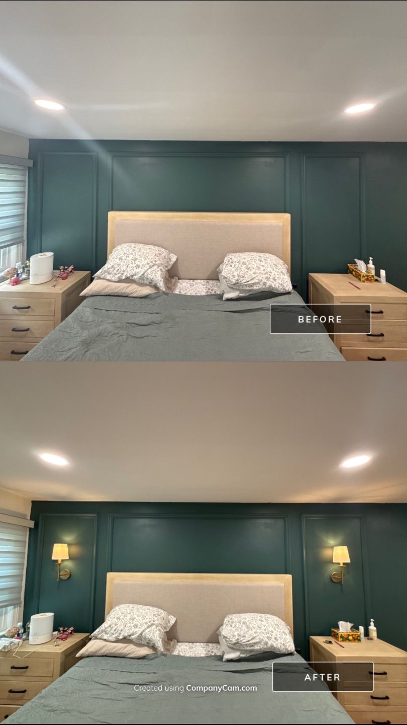 Bedroom Lighting Upgrade | Recessed lighting by Spartan Home Pros