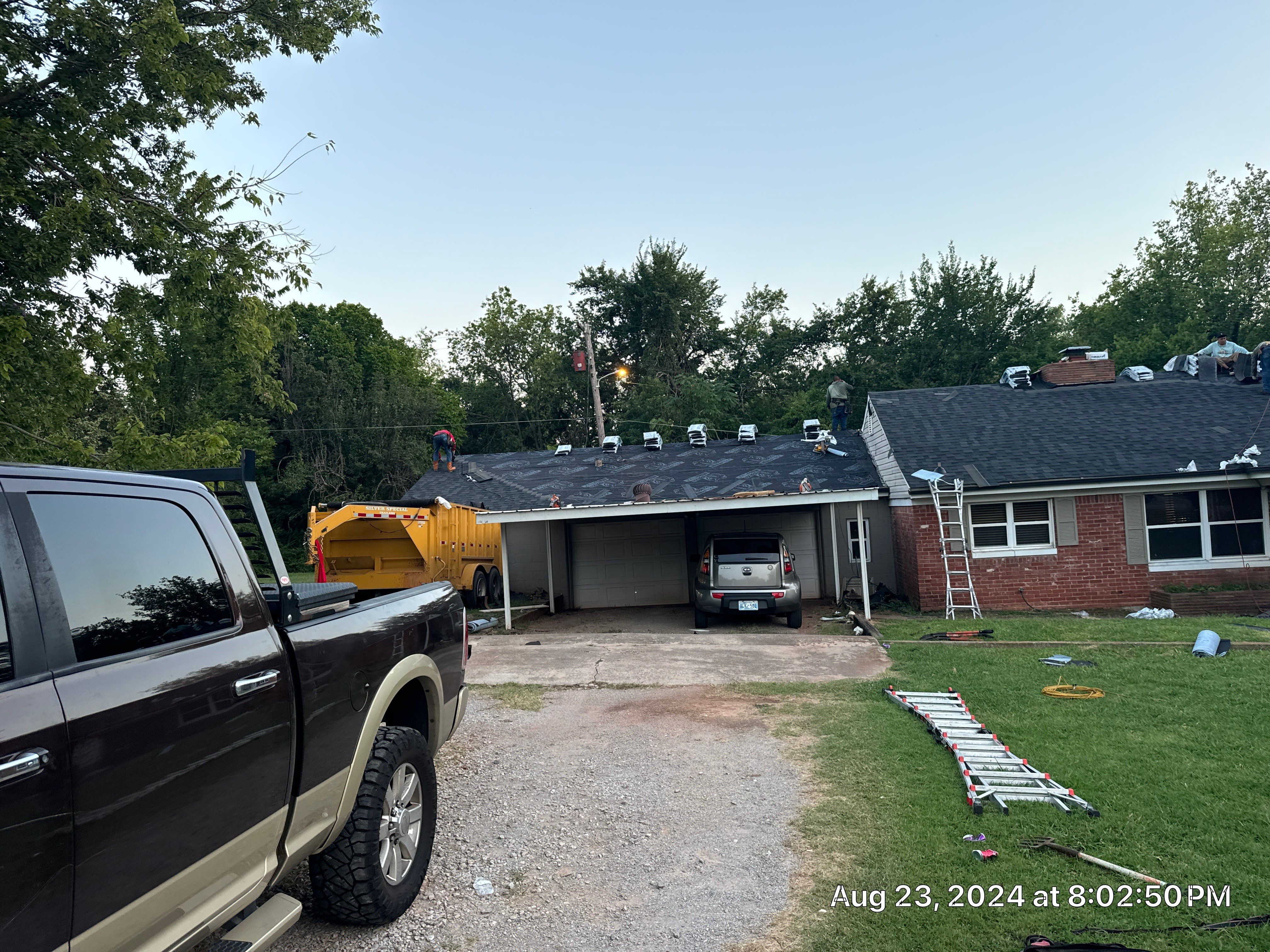 Reroof using IKO Granite Black by Castillo Roofing