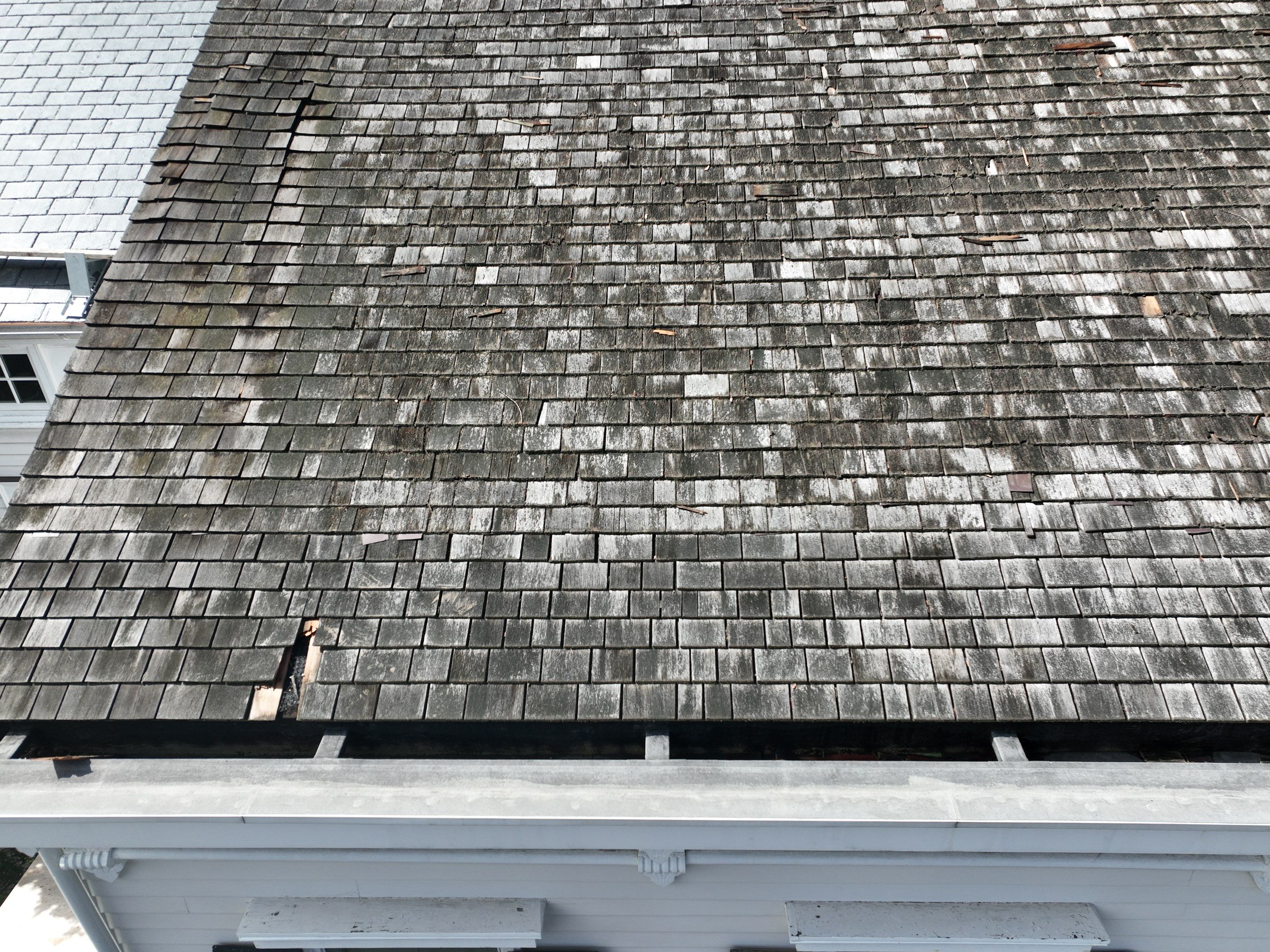 Residential Roofing Installation using Vermont Slate by A Plus Exterior