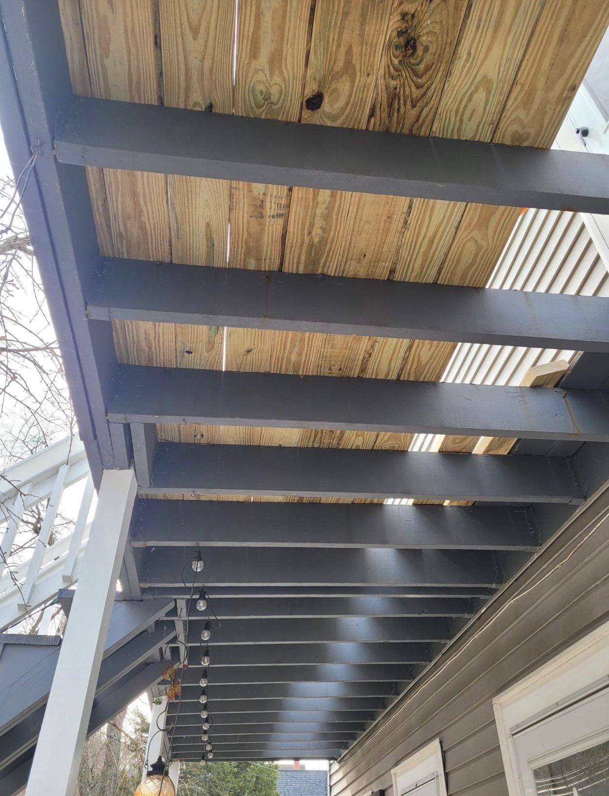 Deck Installation using Pressure treated railing by A Plus Exterior