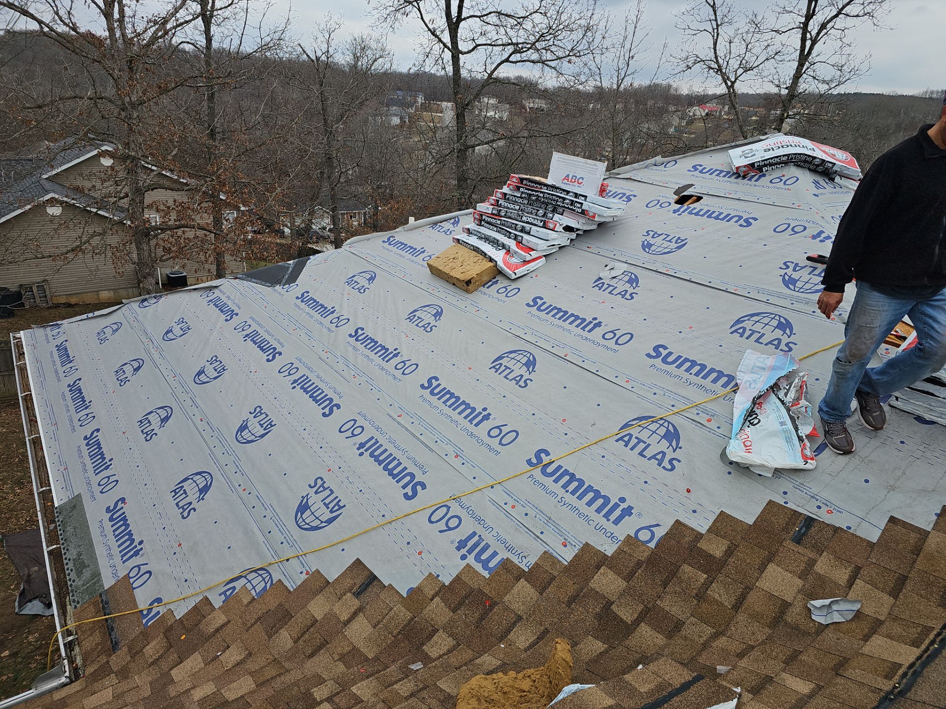 Residential Roof Replacement - Atlas Pinnacle Pristine Architectural Shingles - Color Morning Harvest  by Titan Commercial & Residential Roofing 