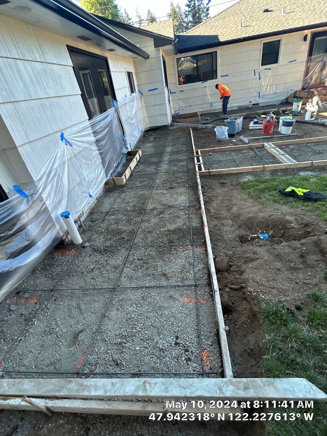 John | Concrete Backyard Walkway by Jireh Asphalt & Concrete Inc 