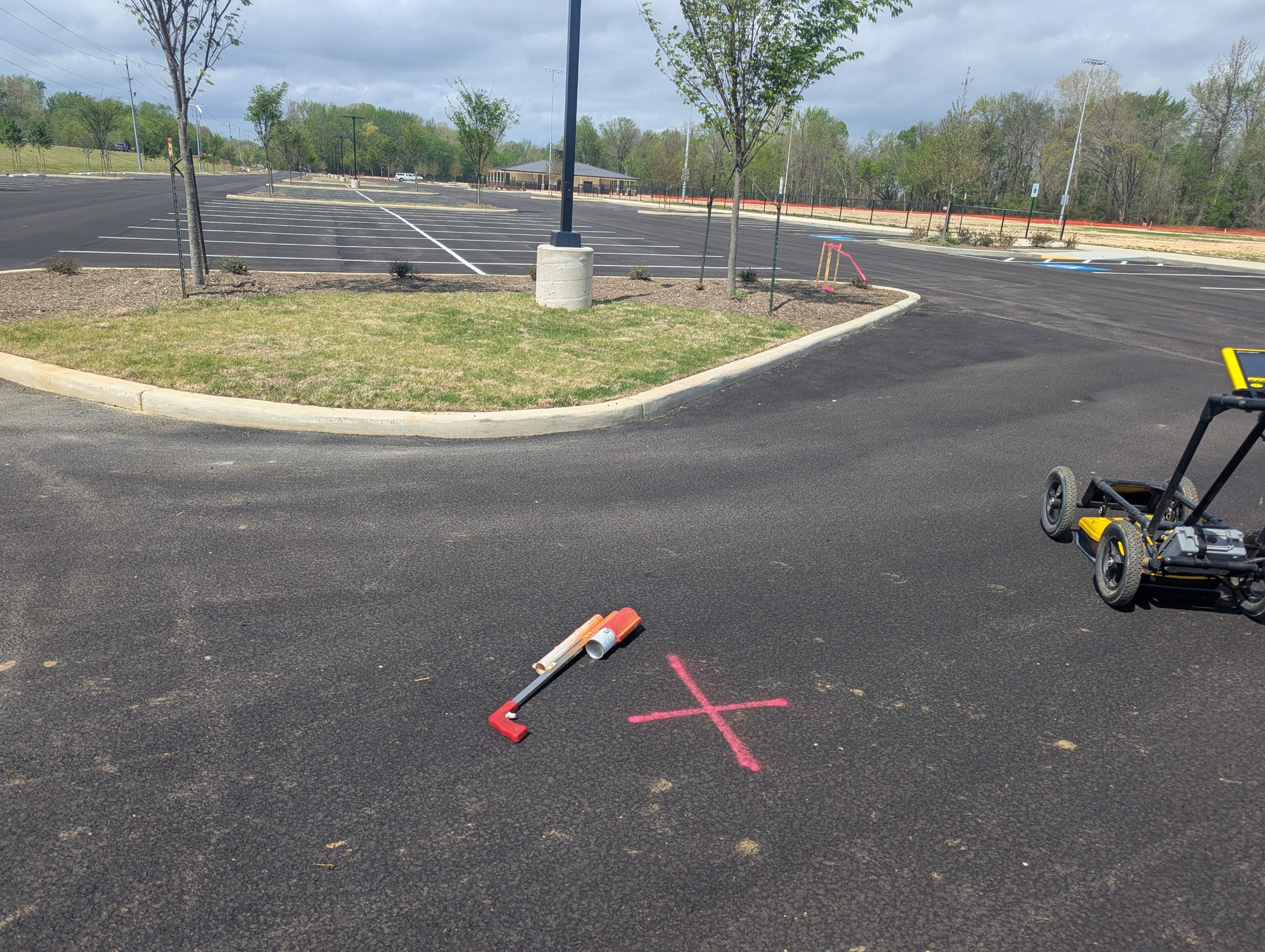 Asphalt Scan to determine thickness by Alsip Locating Service, LLC