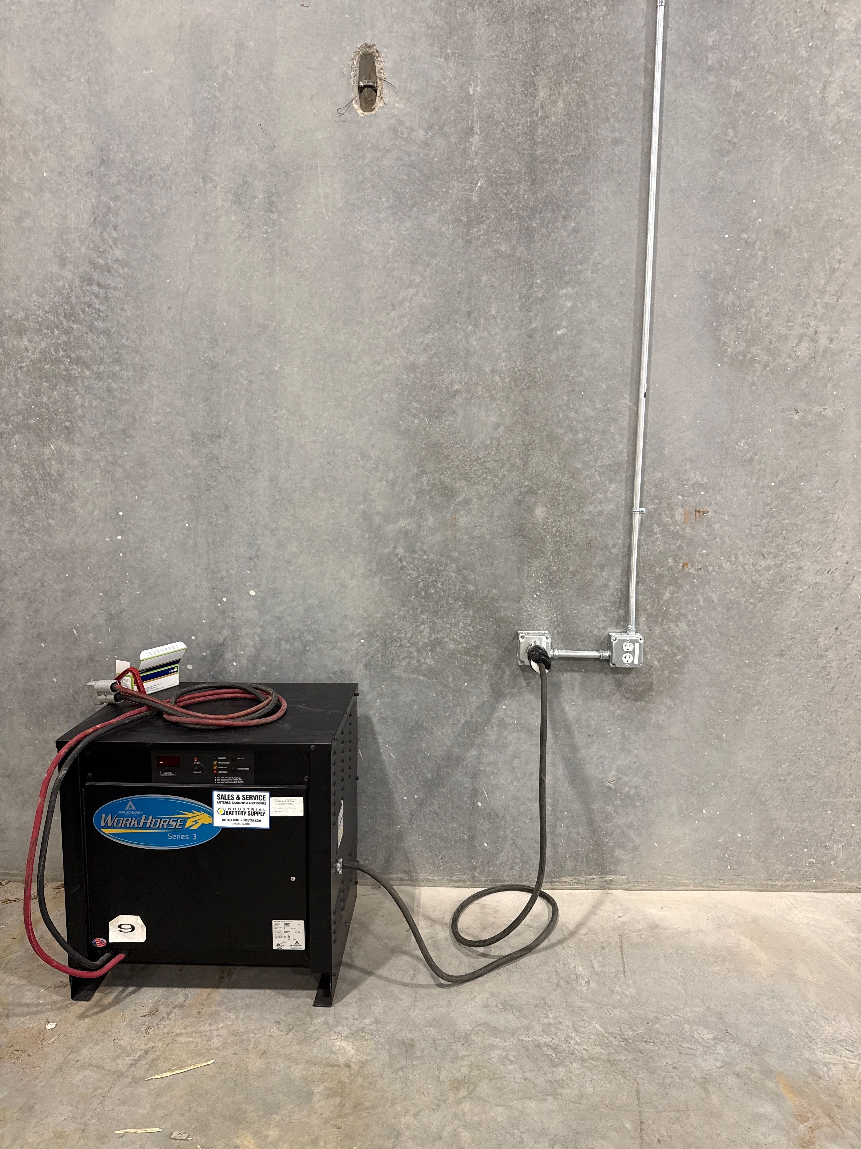 480 Volt 50 amp charging station by H&H Electrical Services 