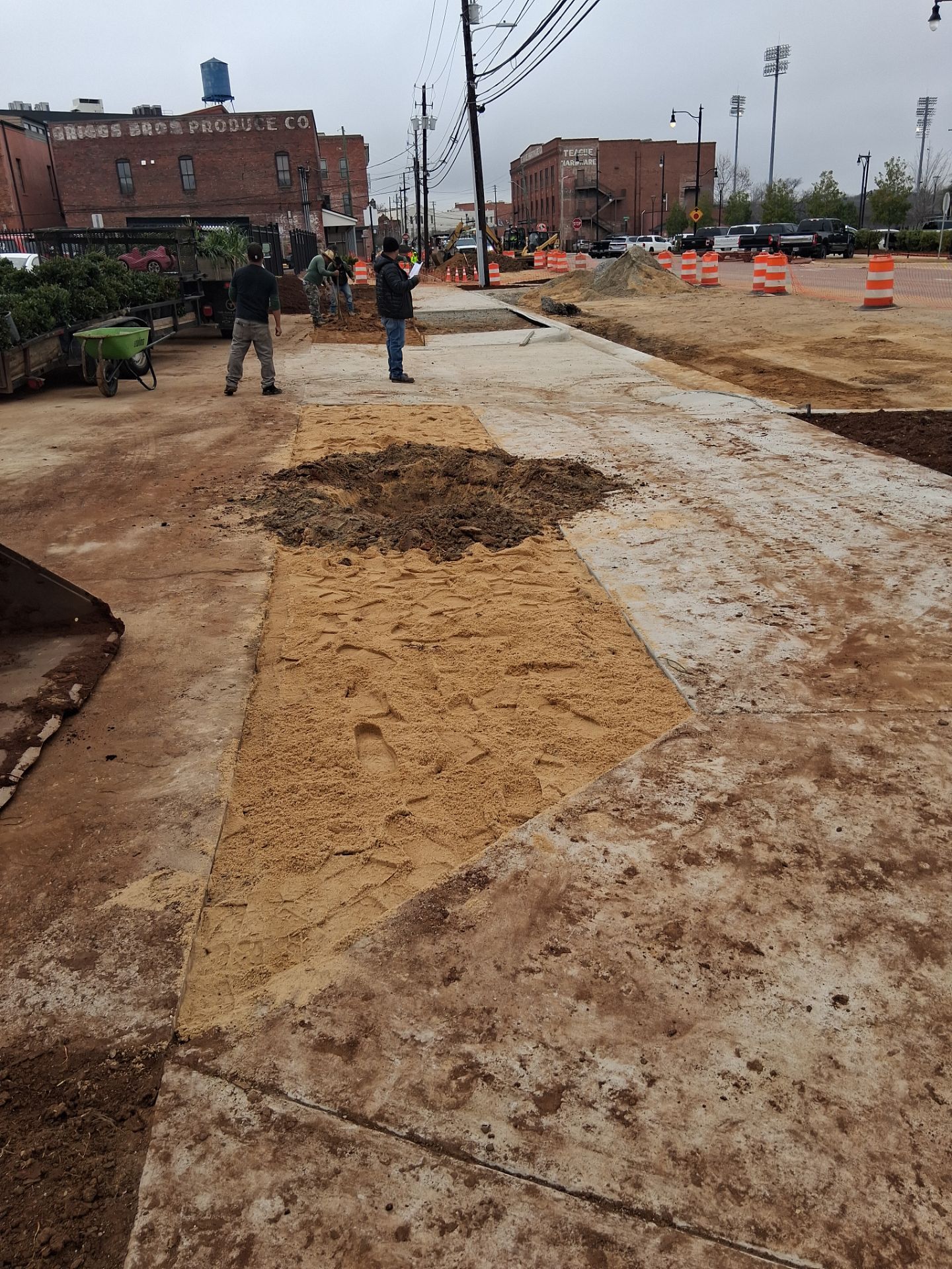 Municipal Sidewalk Construction and Streetscape Landscaping in Downtown Montgomery by BTops Landscaping Inc.