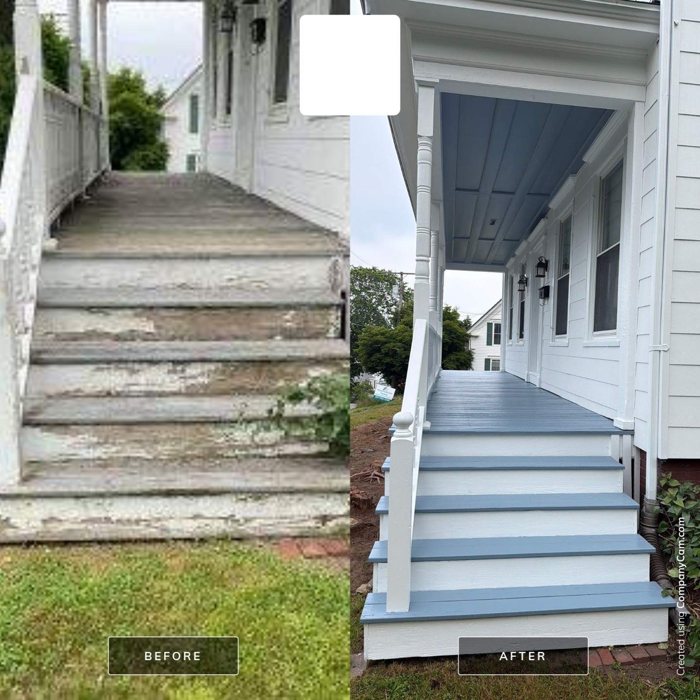 Full Exterior Painting and Porch Restoration in Boothbay Harbor by Picture Perfect Pro Painting