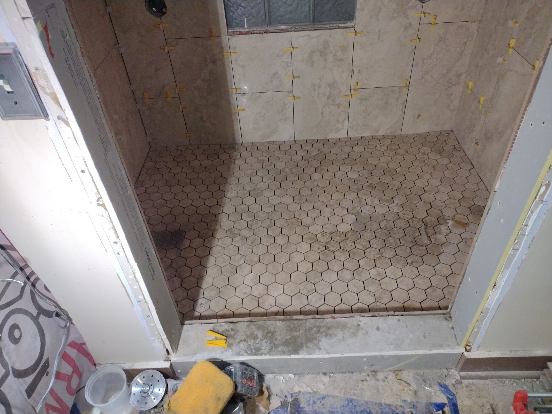 Shower Remodel & Ceiling Restoration – Correcting Water Damage and Rebuilding Right by Johnny Five Construction 