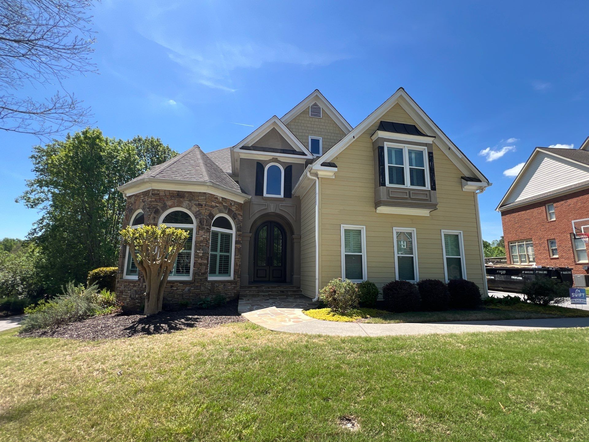 Full Exterior Siding Replacement and Stone Veneer Installation in Roswell by Swift Home Renovations