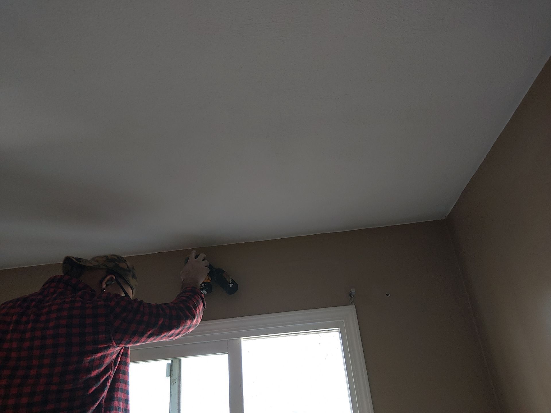Drywall Repair Above Sliding Door + Seam Repair - Columbia, IL by Legendary Services Company LLC.
