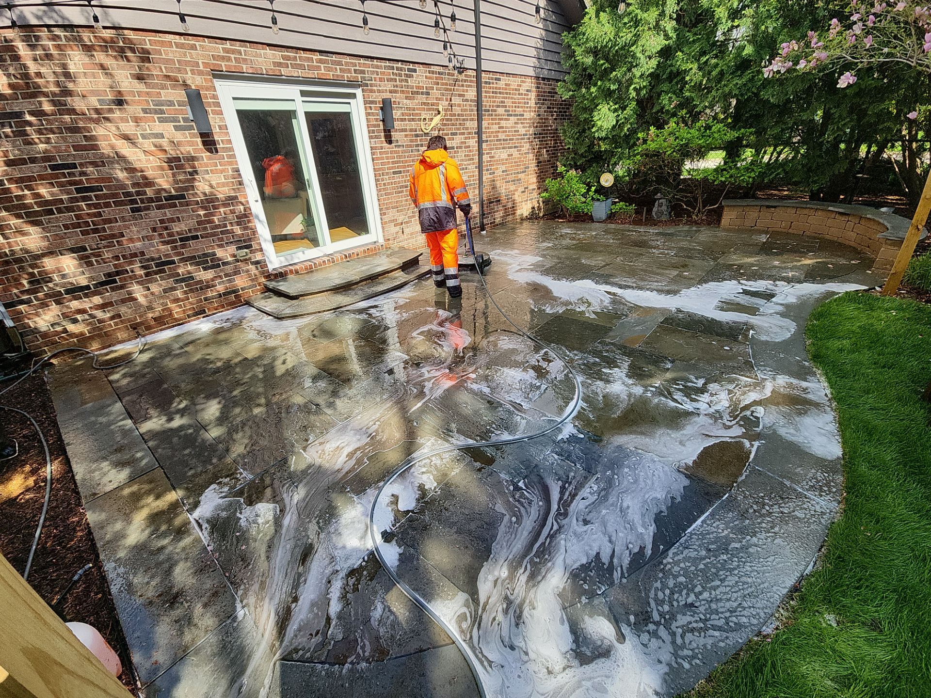 Bluestone Patio and Pool Deck Cleaning by Northern Power Washing LLC.
