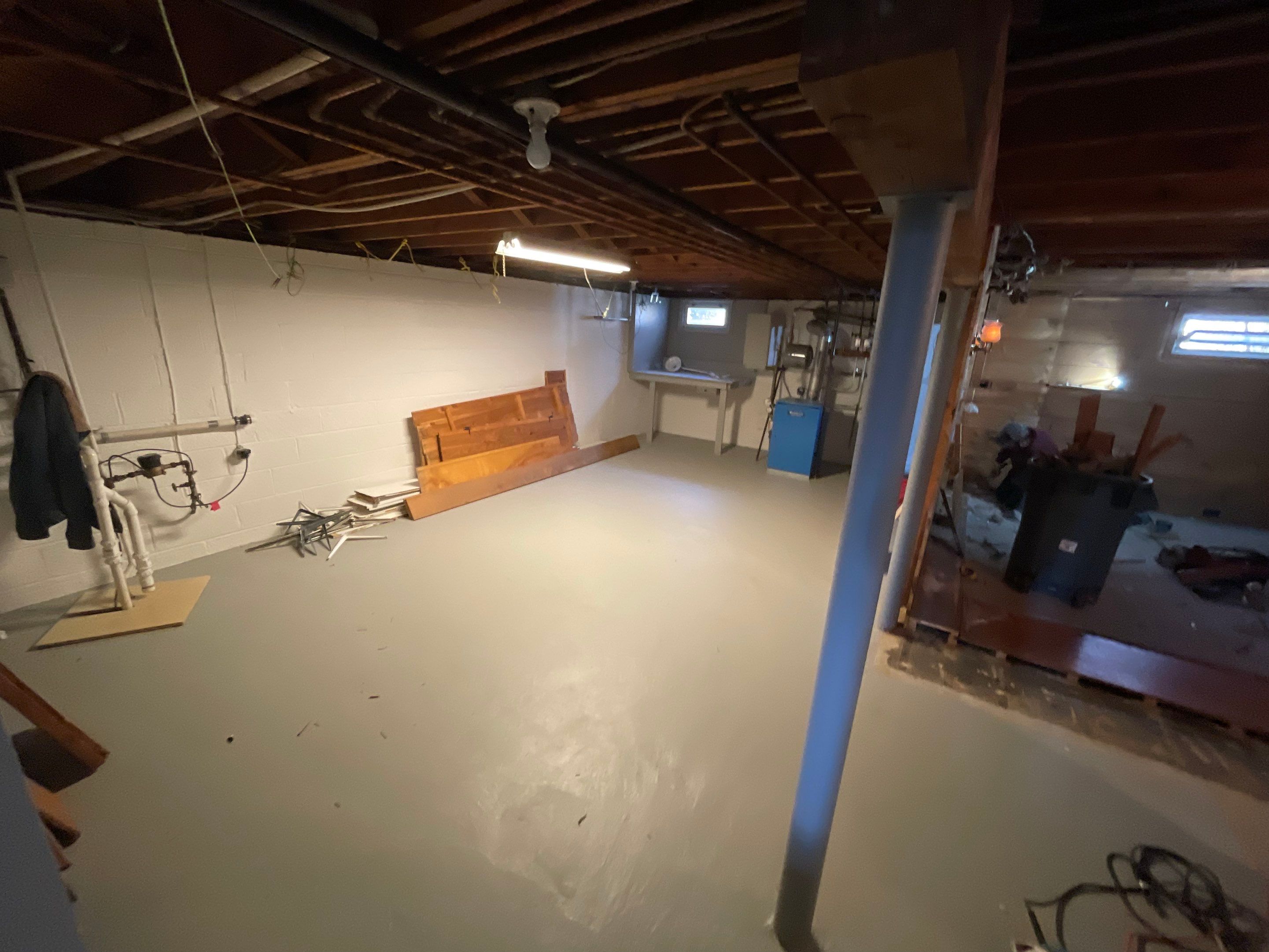 Basement Remodel using Wood by Home Concepts Construction