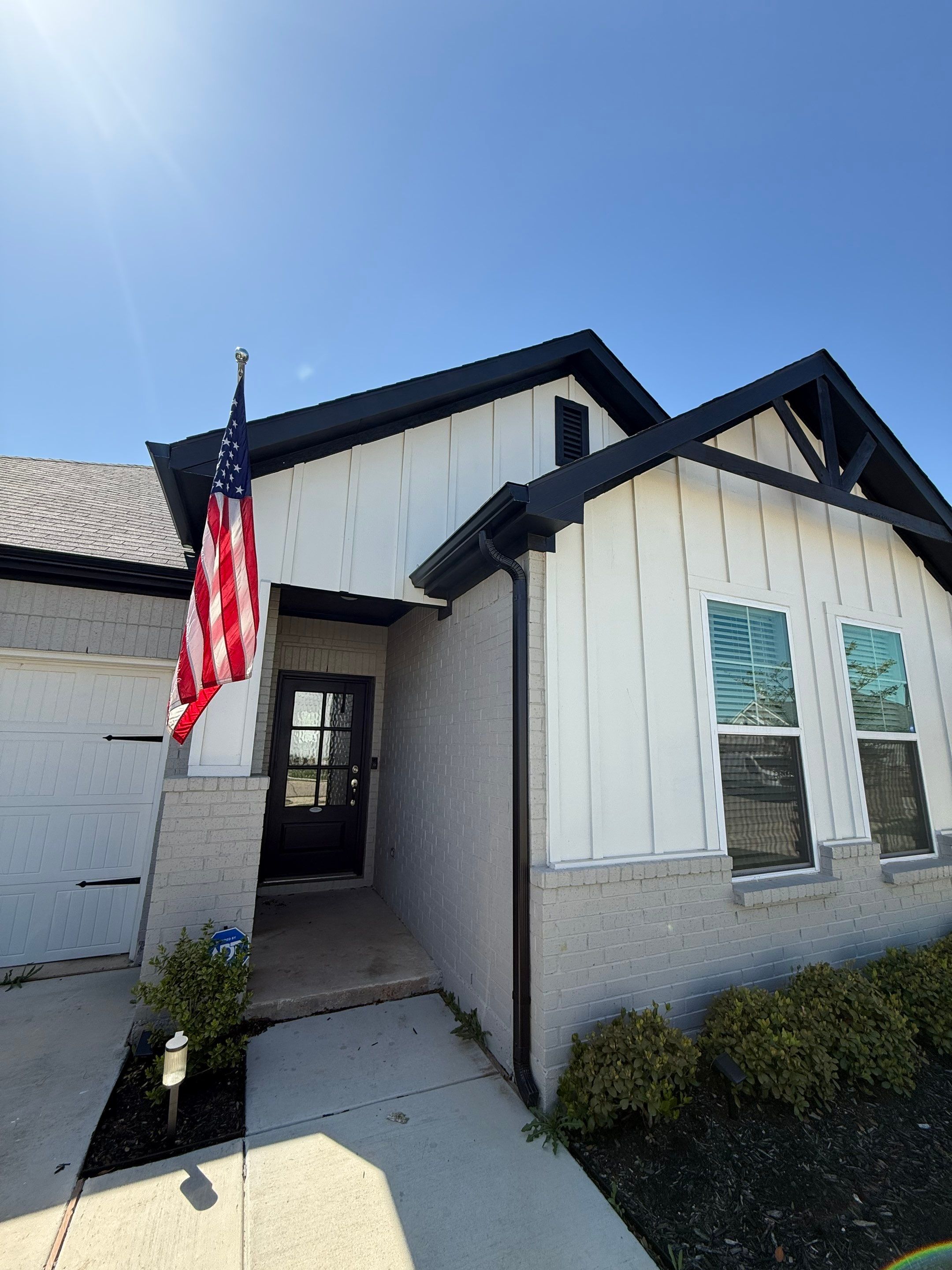Senox Black Gutters by First Out Roofing 