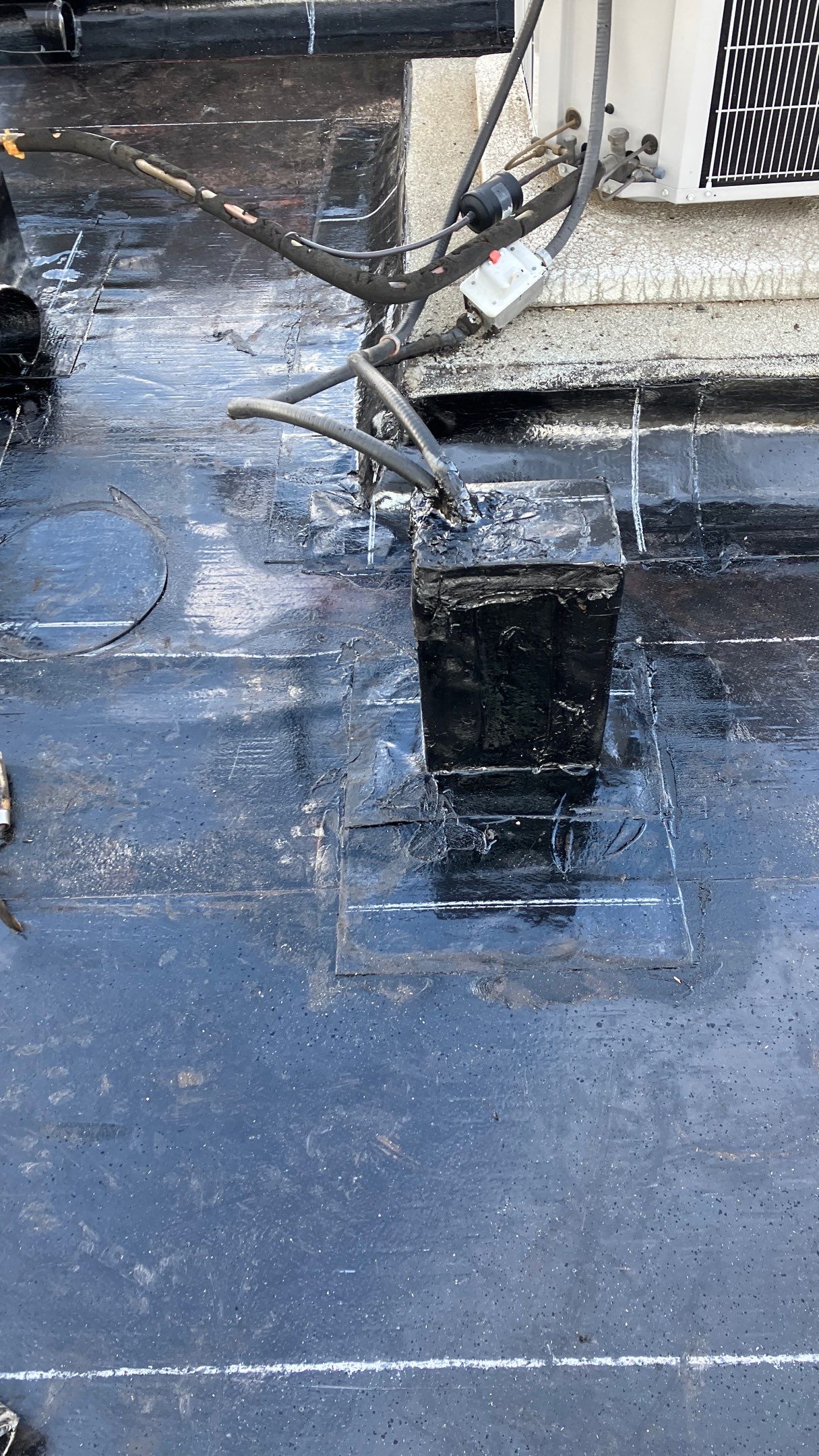 Commercial ReRoofing Installation using IKO 2ply sbs by Top Notch Roofing Inc