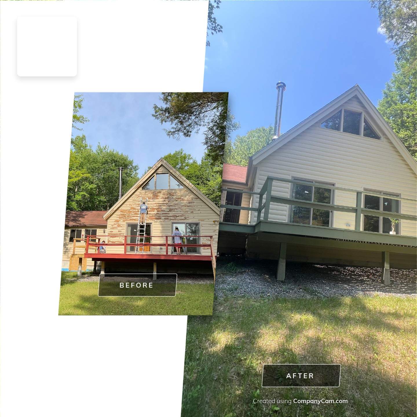 Log Cabin Exterior Restoration and Siding Staining in Readfield by Picture Perfect Pro Painting