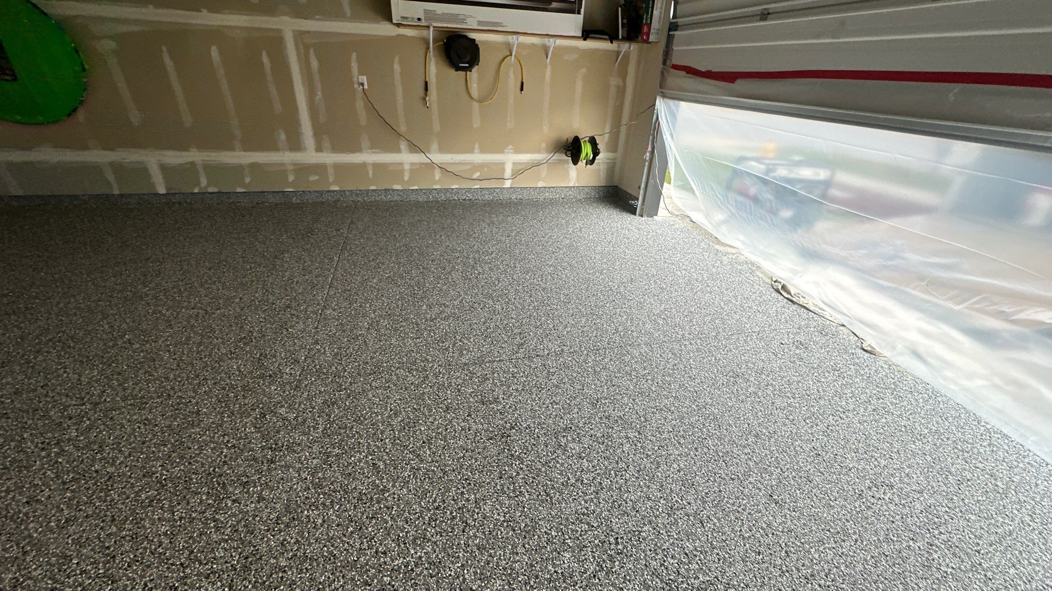 Garage Transformation using Smoke by Croc Coatings, LLC