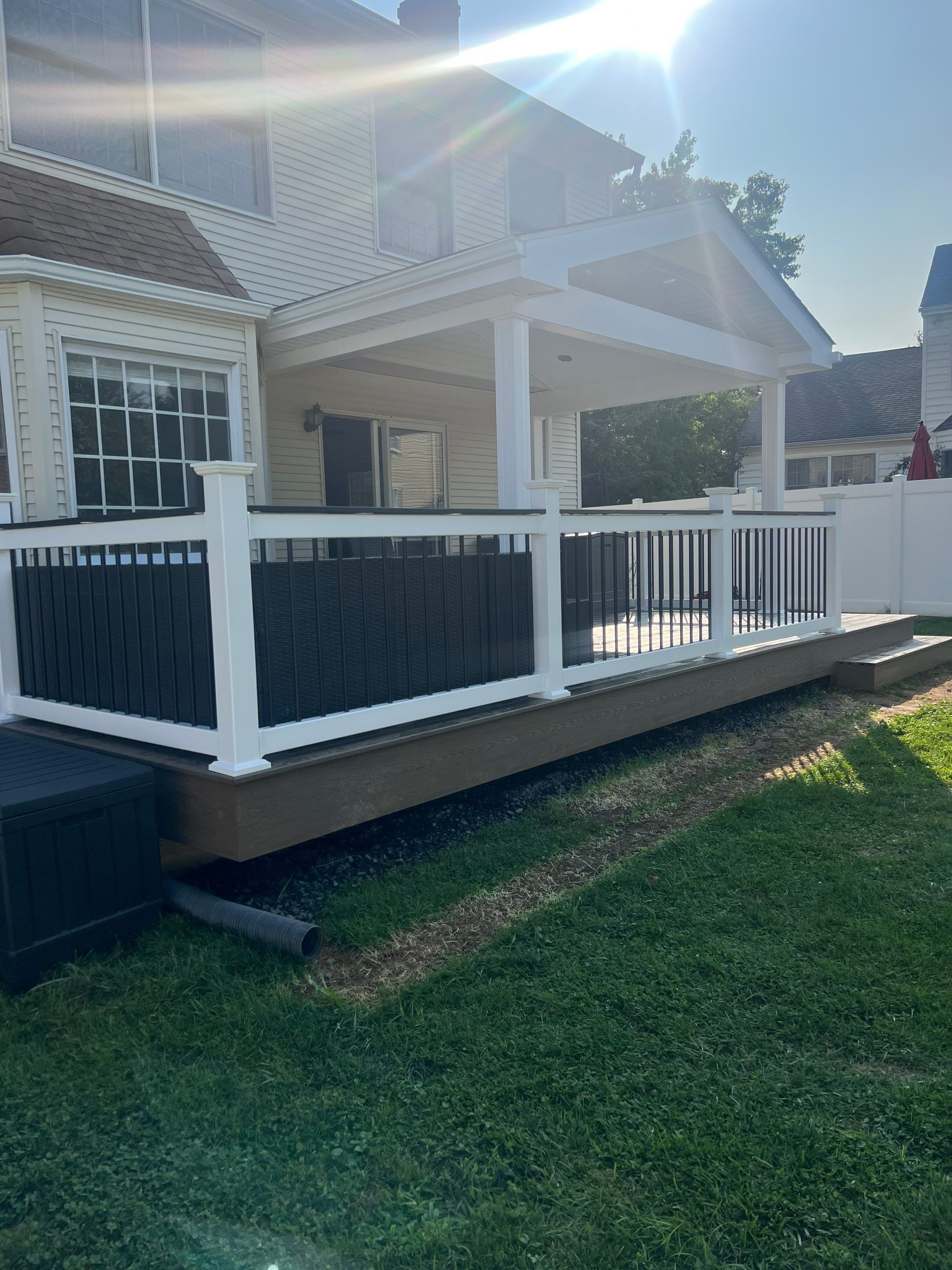 New deck and open porch Newton PA by deck guardian
