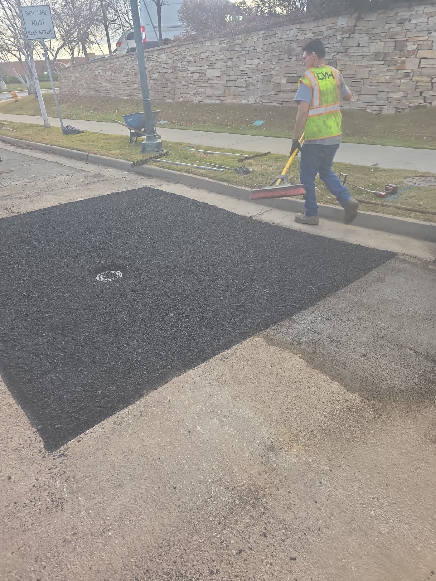 Asphalt Patching for underground project Colorado Mills by DMH Site Services