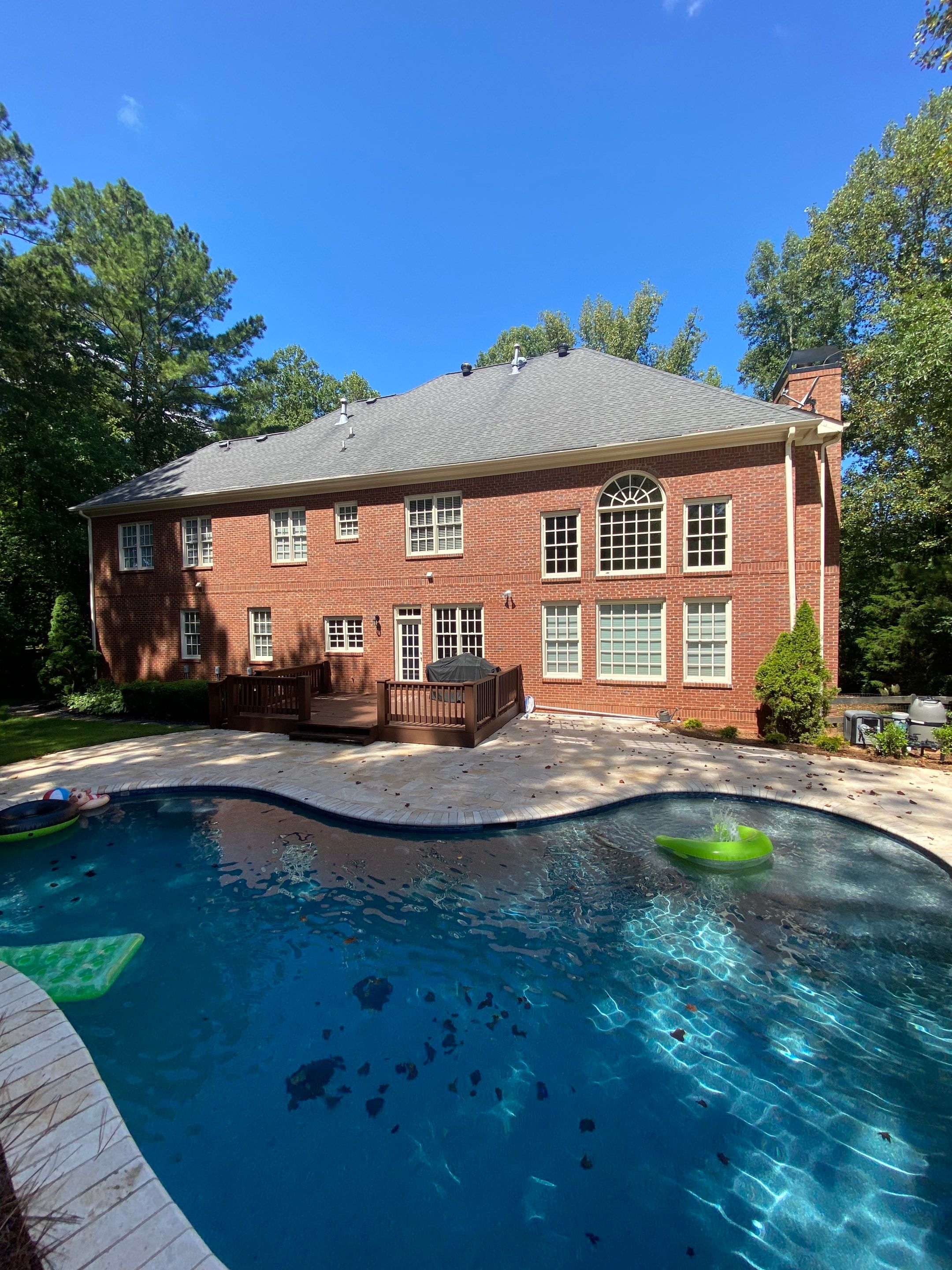 Exterior Trim and Garage Door Painting for Alpharetta Brick Home by Swift Home Renovations