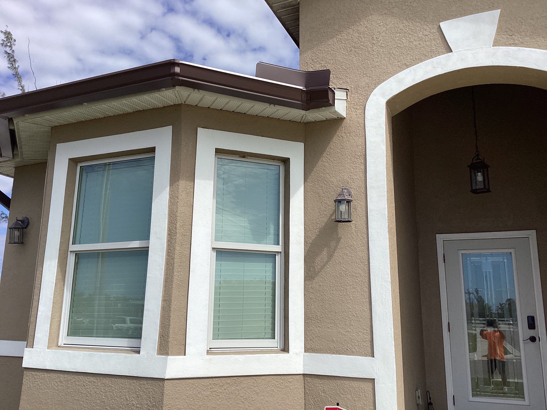 Royal Brown Seamless Gutters in Cape Coral FL by Gutter Professors
