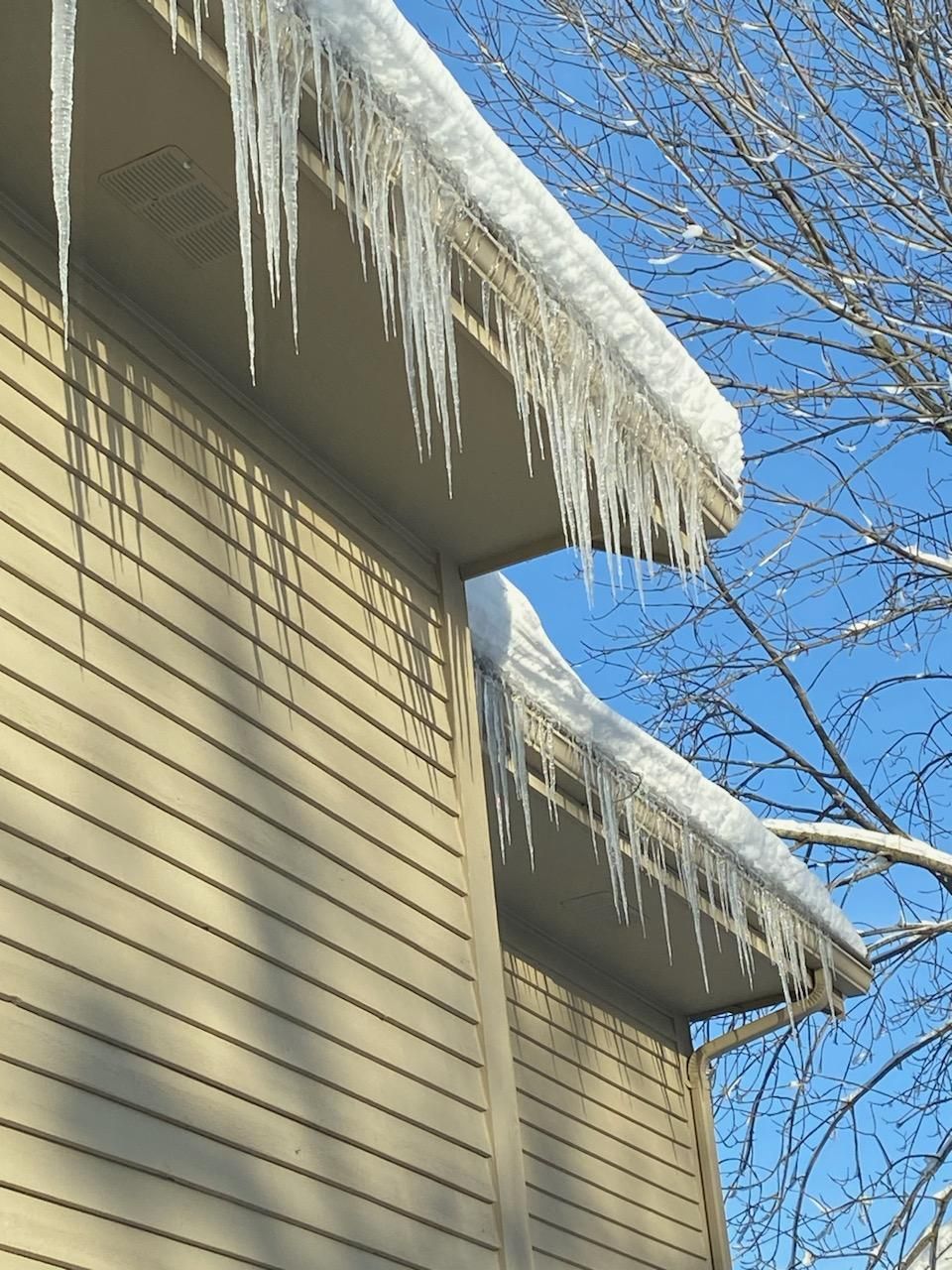Roof Snow And Ice Dam Removal using Steamer by Stendahl Services