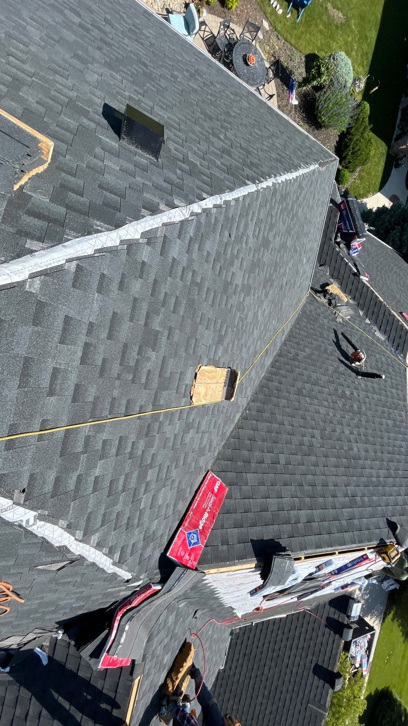 Residential Roofing Installation using GAF Timberline HDZ Charcoal by Nitro Roofing and Construction