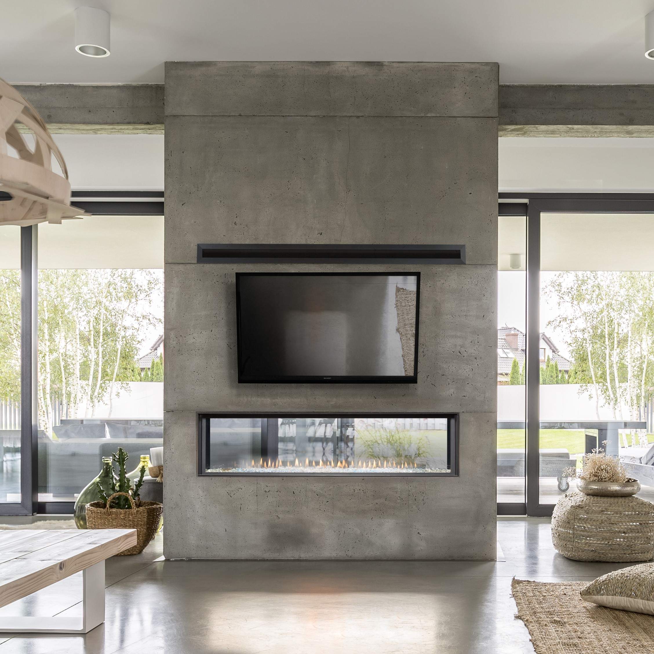 Custom Residential Fireplace Installations with Montigo Linear Inserts by Solara Custom Living