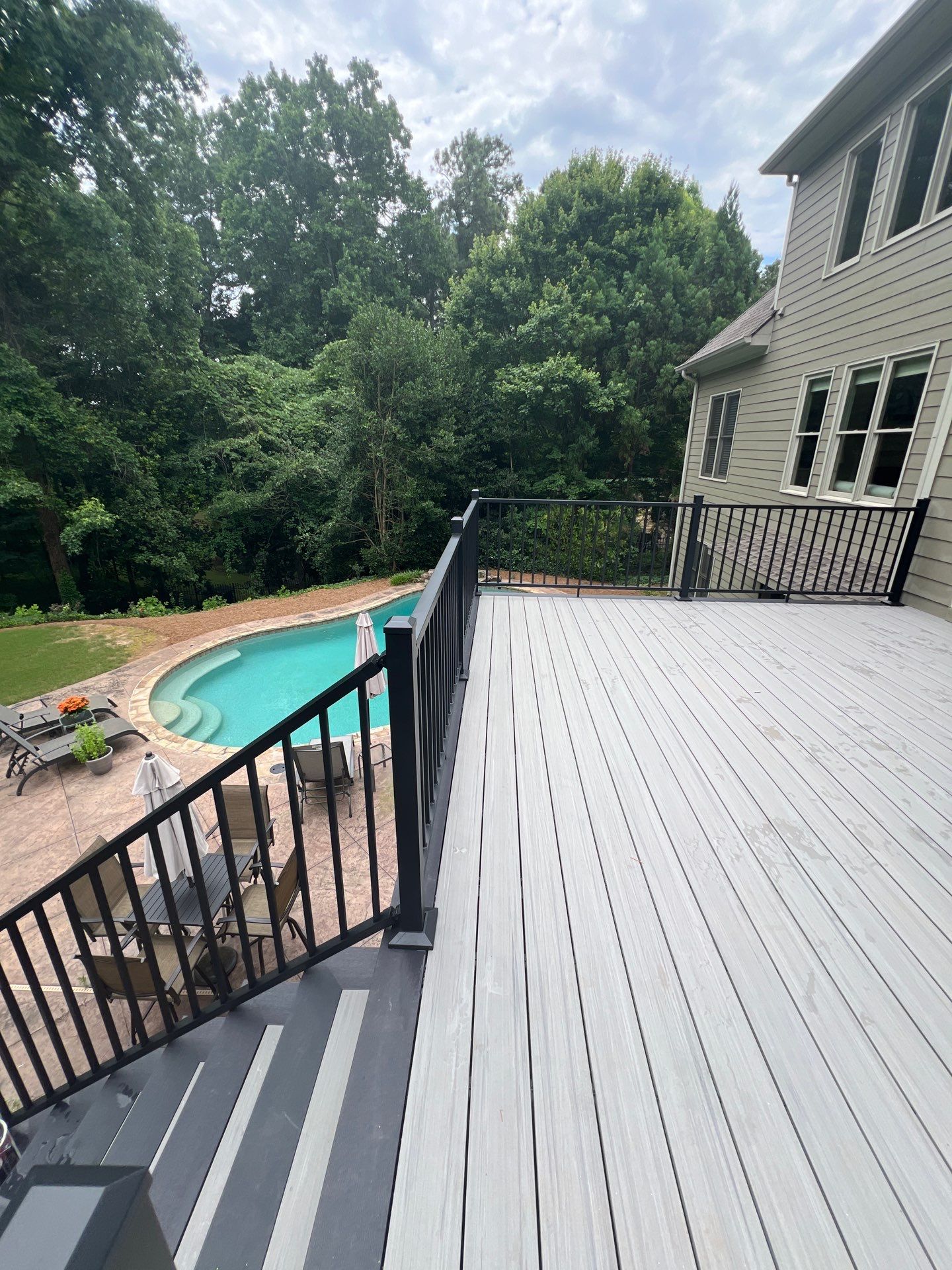 Marietta, GA Deck Resurface using Deckorators Summit Series Decking and ALX Contemporary Railing by Nelson Exteriors