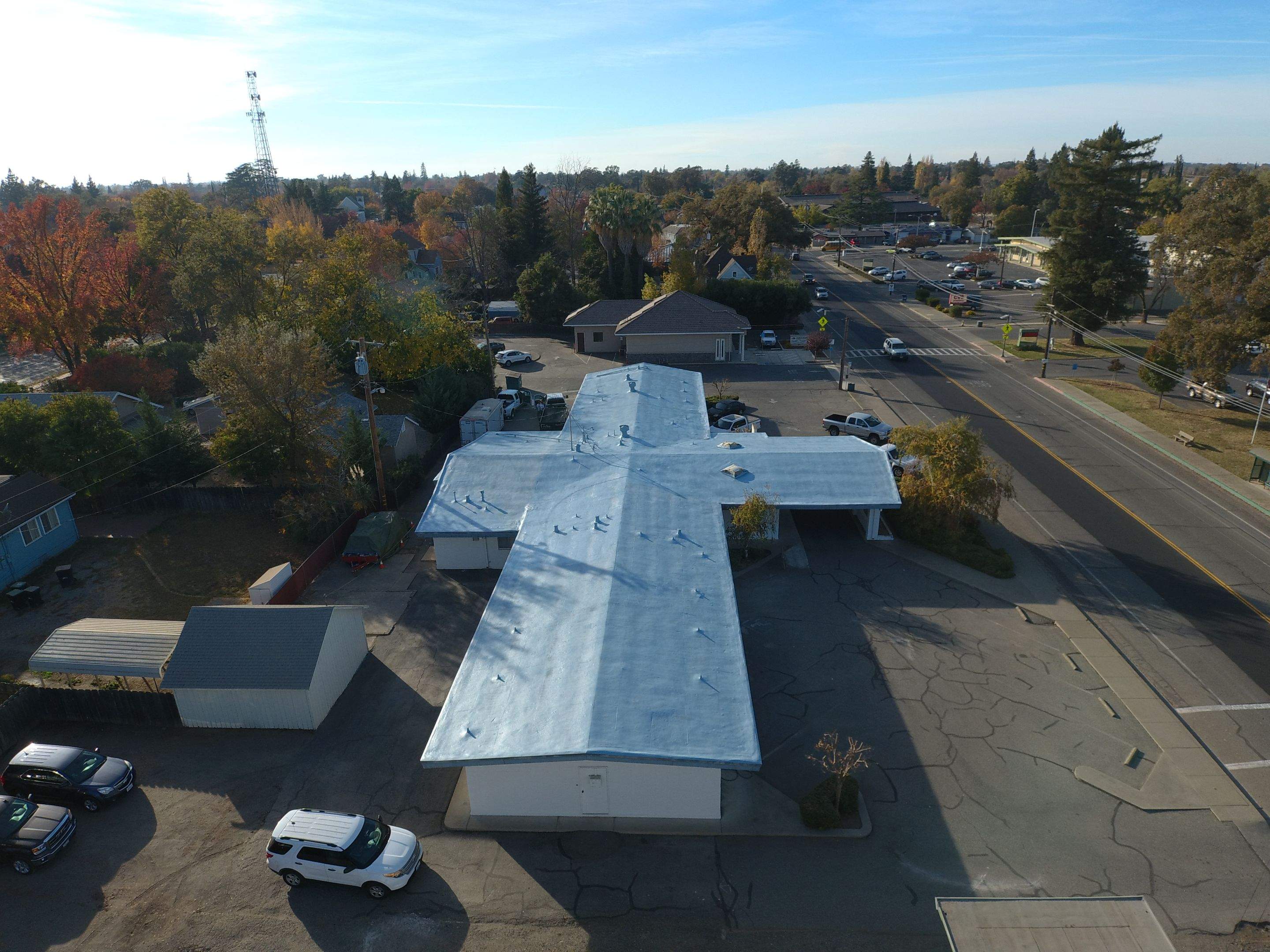 Spray foam and coatings using Conklin Benchmark/PUMA XL coatings and spray foam by Straight Edge Roofing Inc